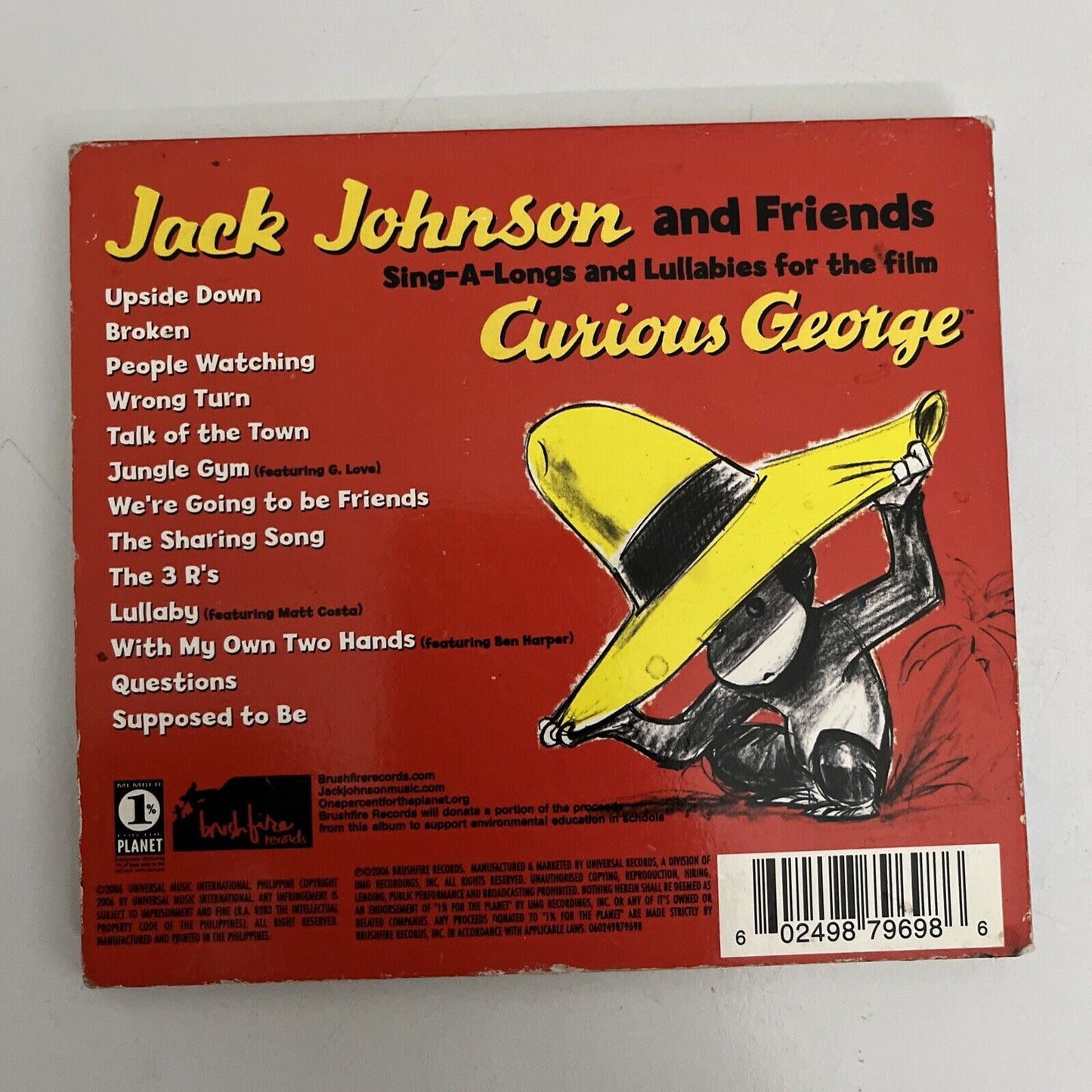 Jack Johnson And Friends – Sing-A-Longs And Lullabies For Film Curious George CD