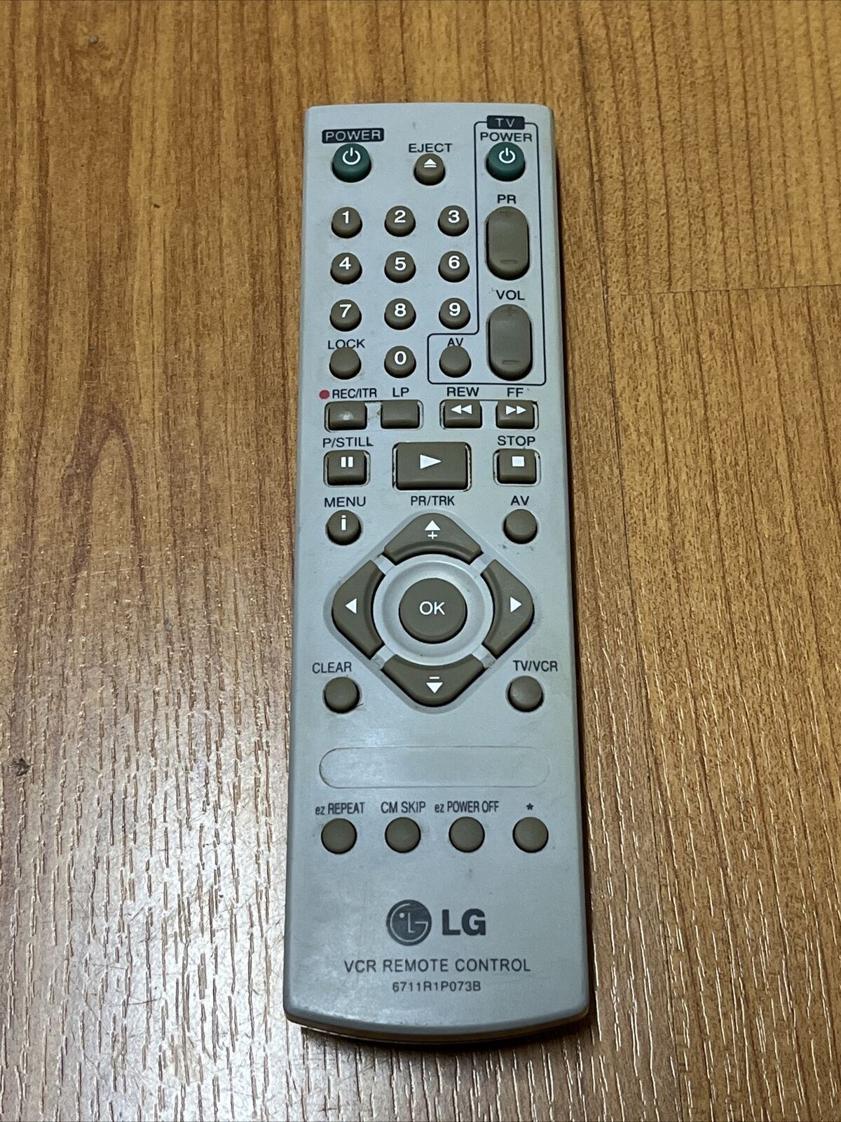 Genuine LG VCR Remote Control 6711R1P073B