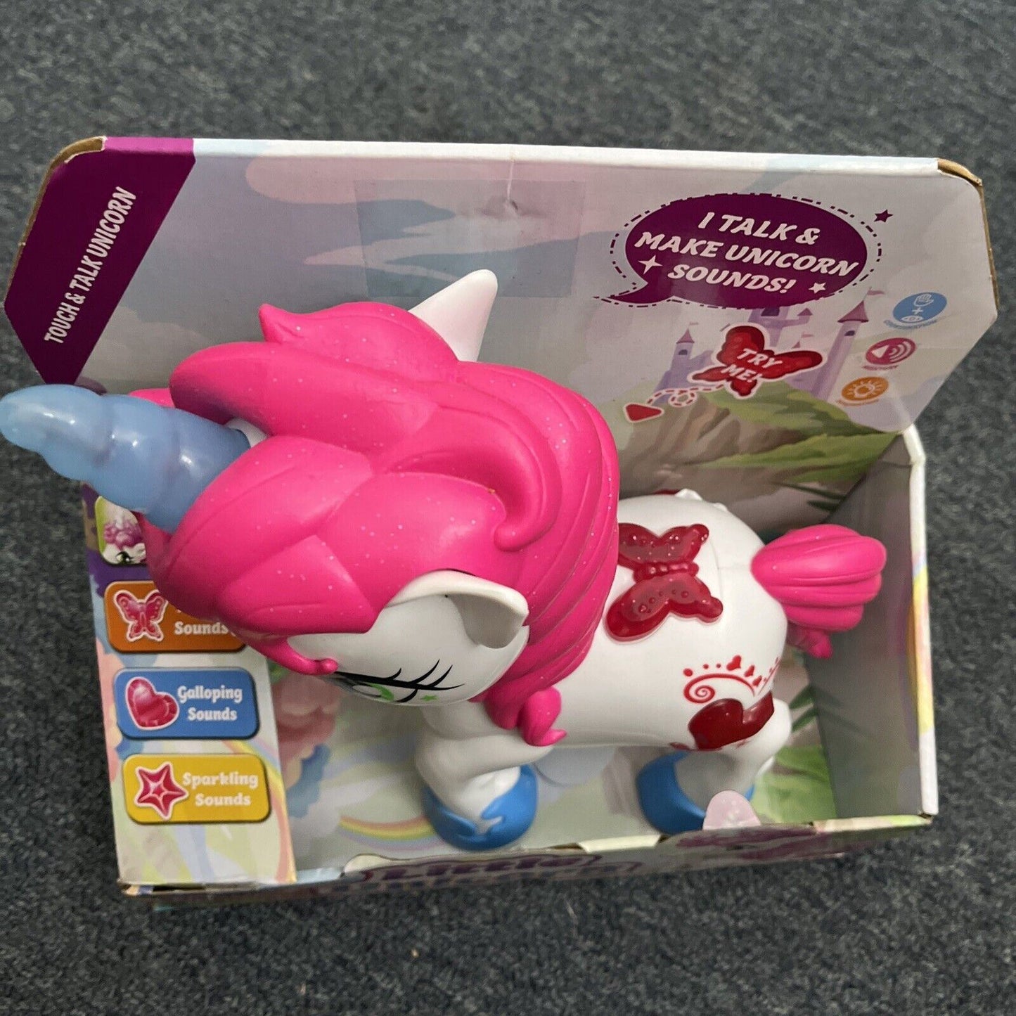 Little Unicorn Talking Figure Touch & Talk Unicorn Sounds Activity Toy