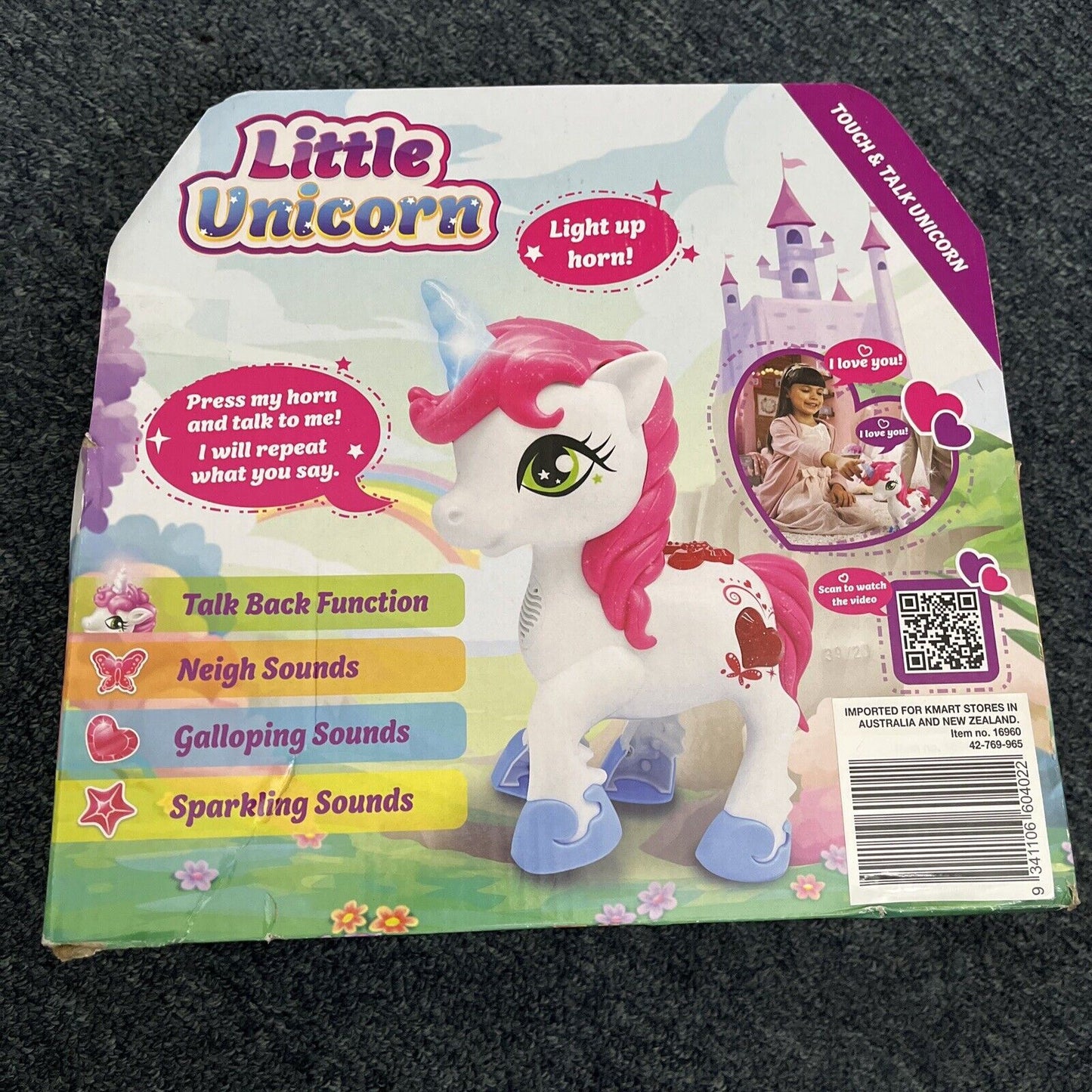 Little Unicorn Talking Figure Touch & Talk Unicorn Sounds Activity Toy