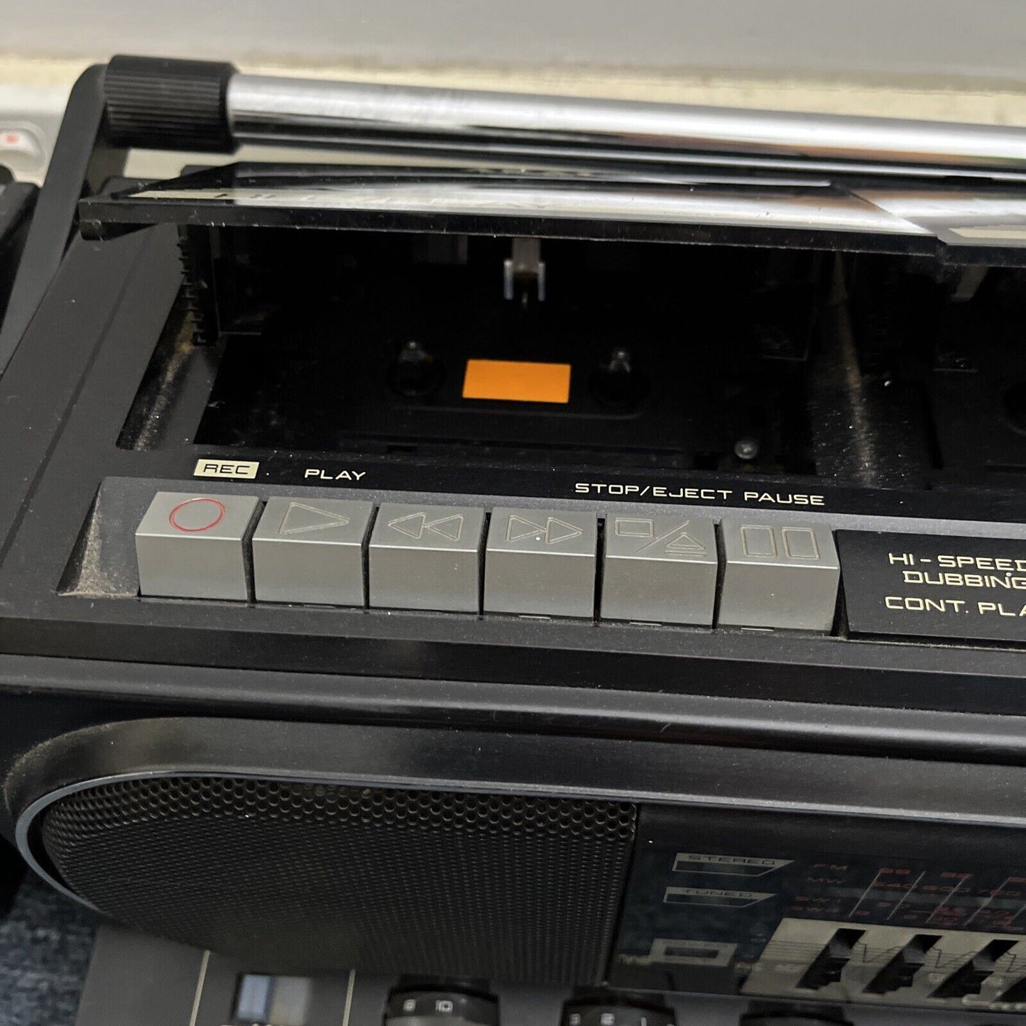 Akai PJ-W30 Boom Box Cassette Stereo AM/FM/SW RadioFor Parts Or Repair