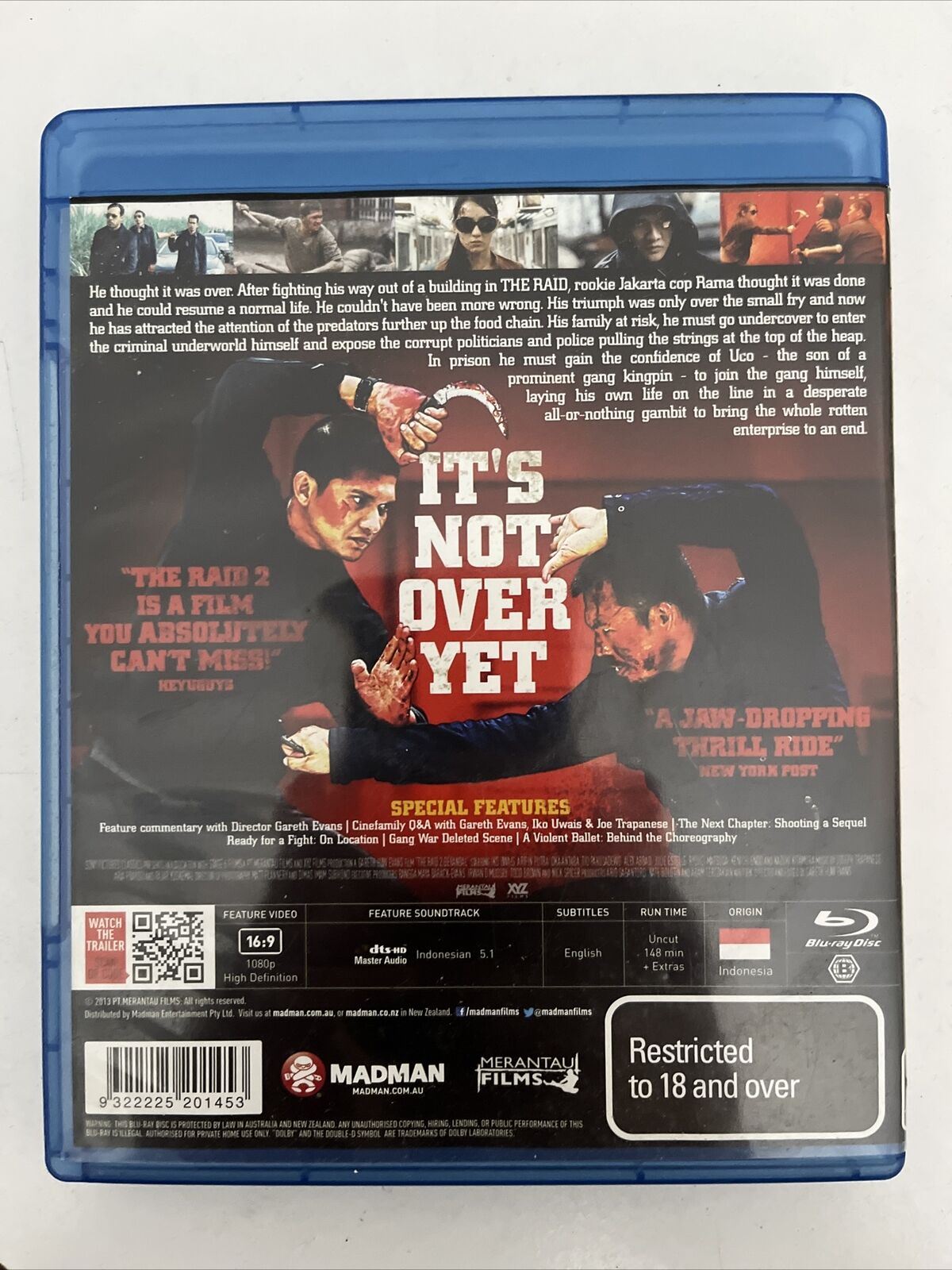 The Raid 2 (Blu-ray, 2014) Region B