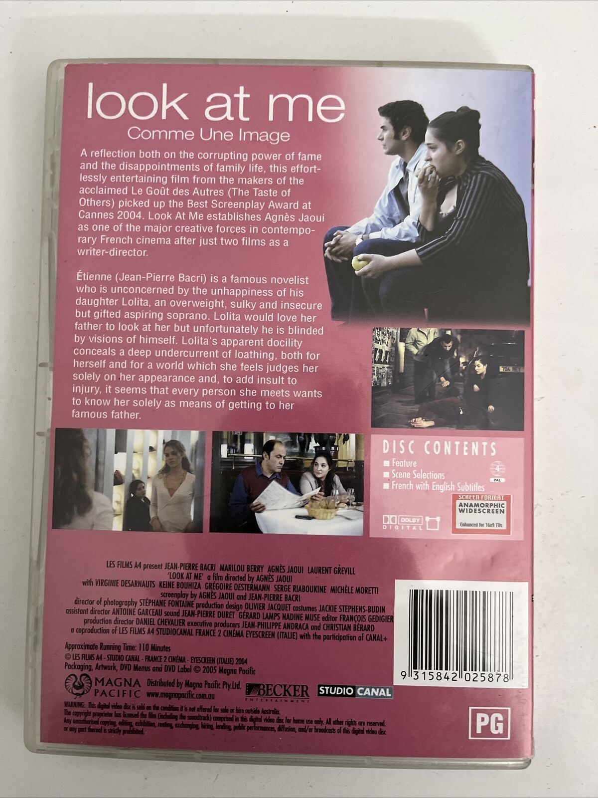 Look At Me (DVD,2004) Jean-Pierre Bacri, Marilou Berry French Comedy Region4 NEW