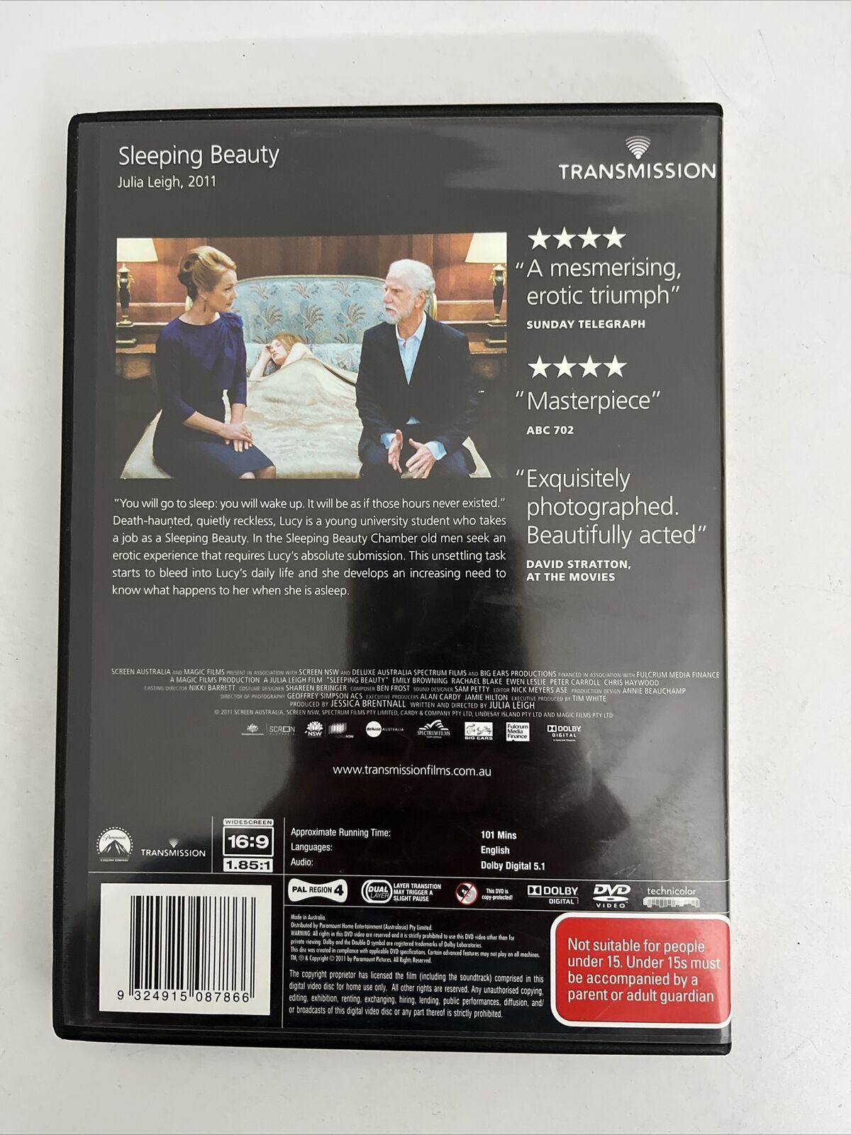 Sleeping Beauty (DVD, 2011) Emily Browning, Rachael Blake. Drama Region 4 NEW