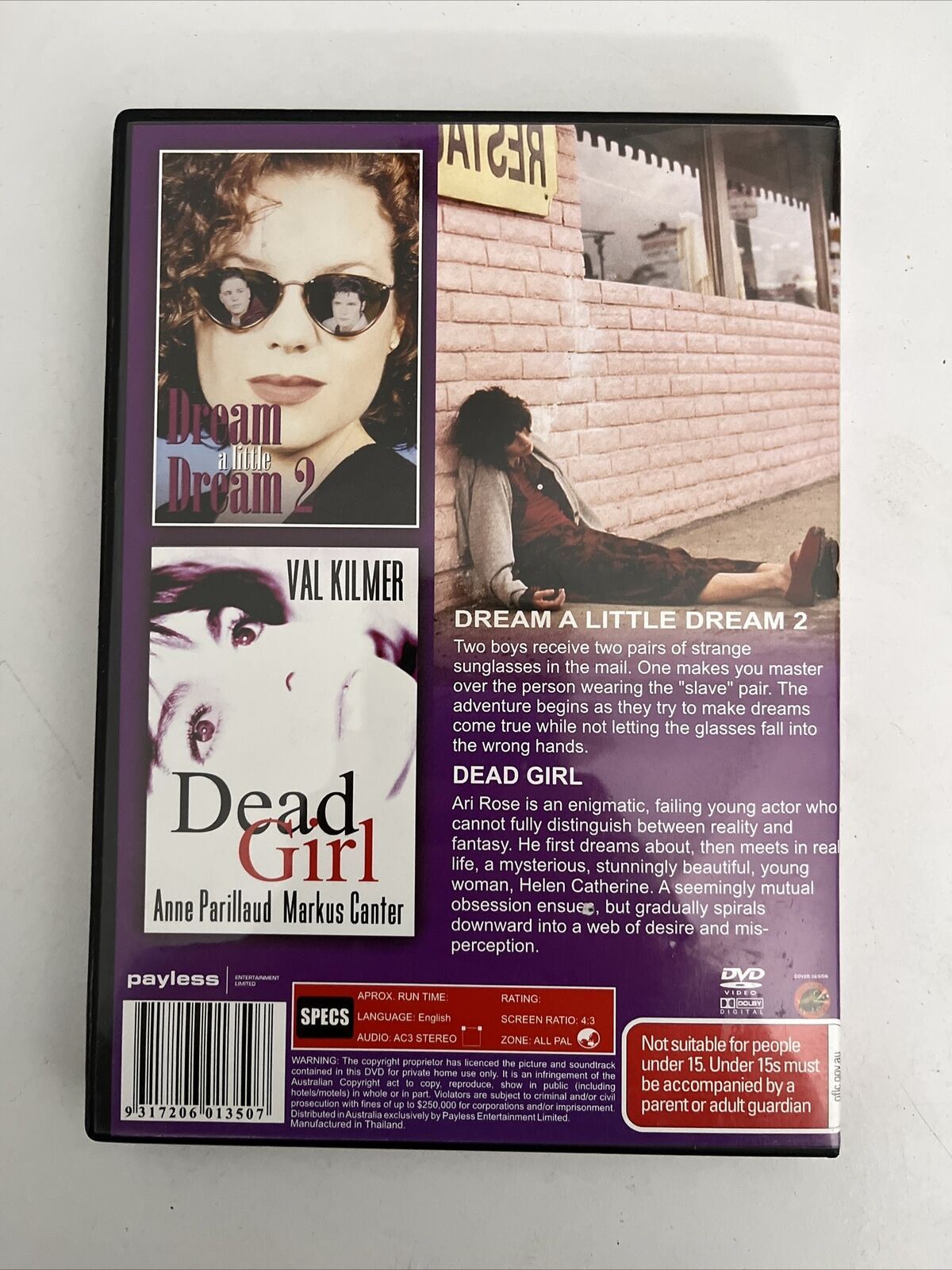 Dream A Little Dream 2 / Dead Girl (DVD) Corey Feldman, Corey Haim NEW