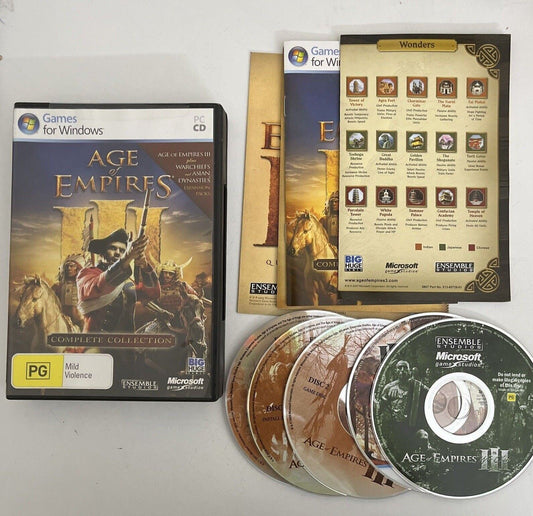 Age Of Empires III 3 Complete Collection - PC Windows Game + Manuals + Key