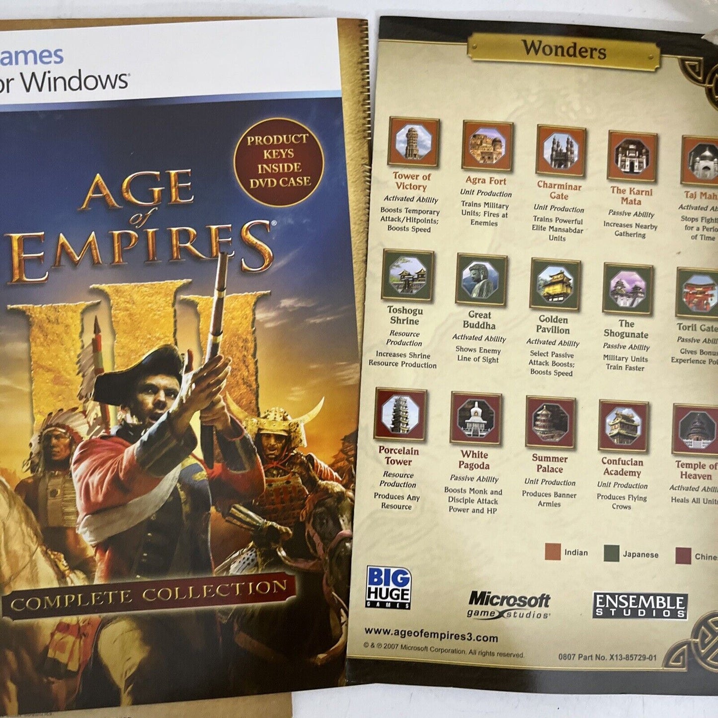 Age Of Empires III 3 Complete Collection - PC Windows Game + Manuals + Key