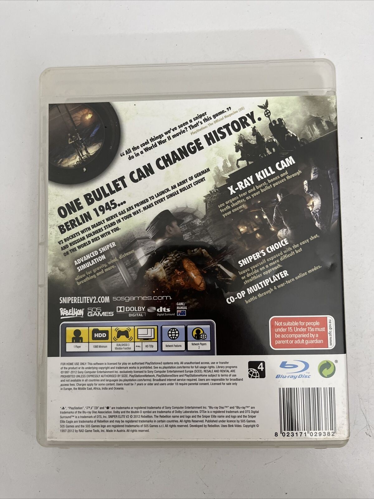 Sniper Elite V2 - Sony PlayStation PS3 Game complete with Manual