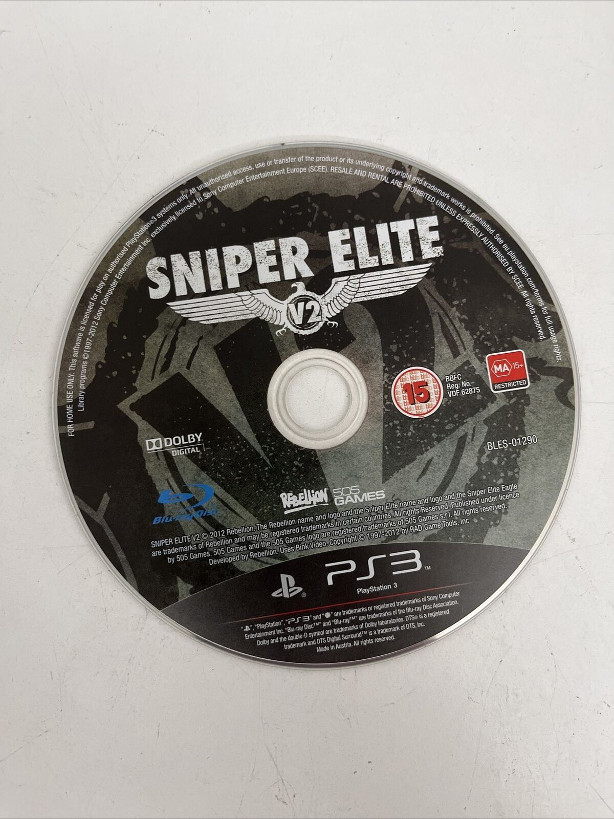 Sniper Elite V2 - Sony PlayStation PS3 Game complete with Manual