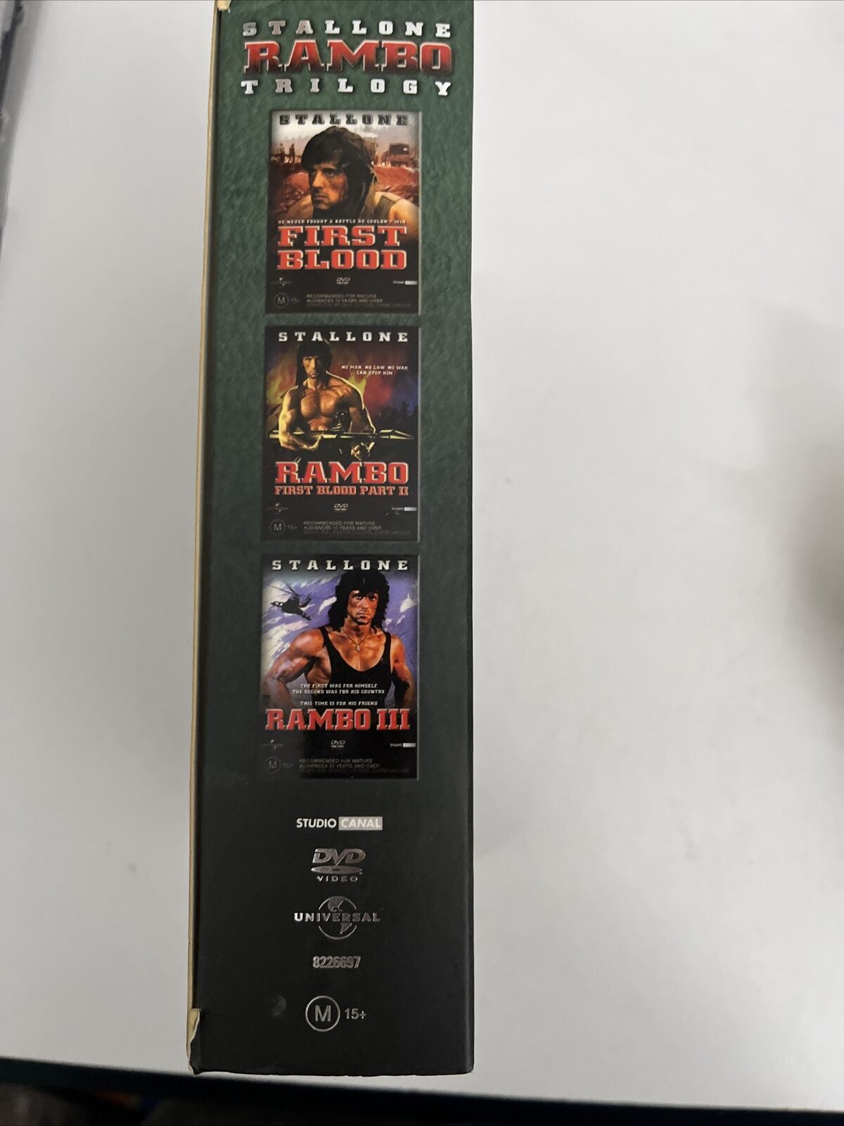 The Rambo Trilogy Box Set (DVD, 3-Disc, 1982) Sylvester Stallone.  Region 4 NEW