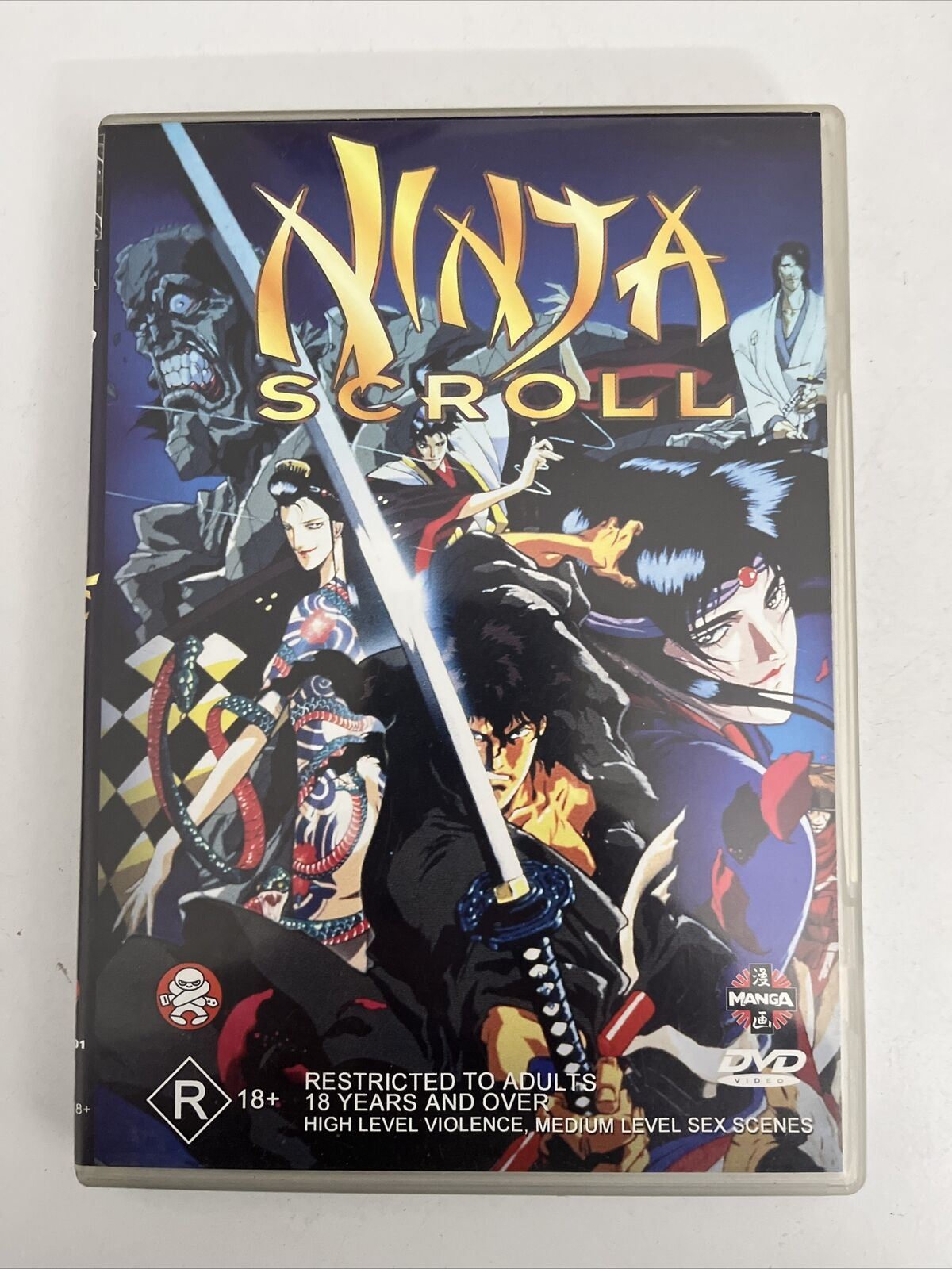 Ninja Scroll (DVD, 1993) Anime MADMAN Action Animation. Region 4