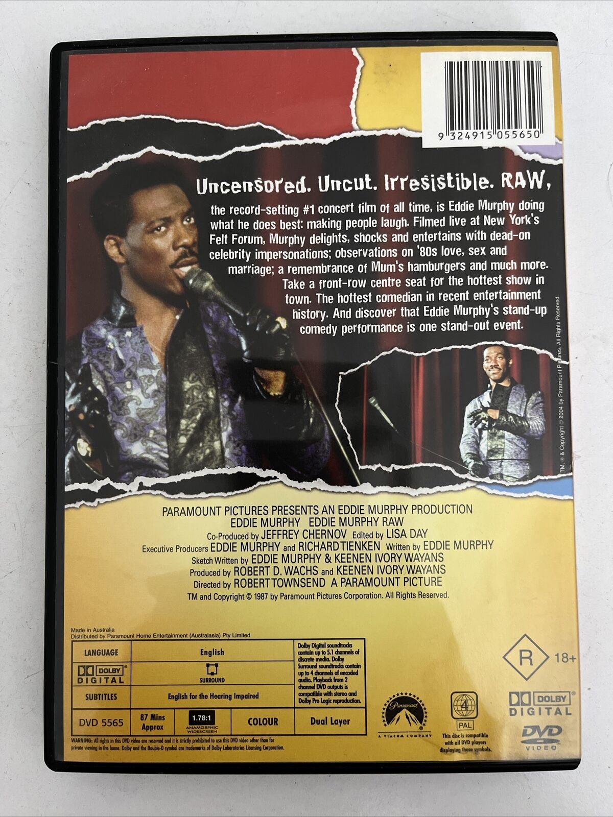 Eddie Murphy - Raw (DVD, 1987) Region 4