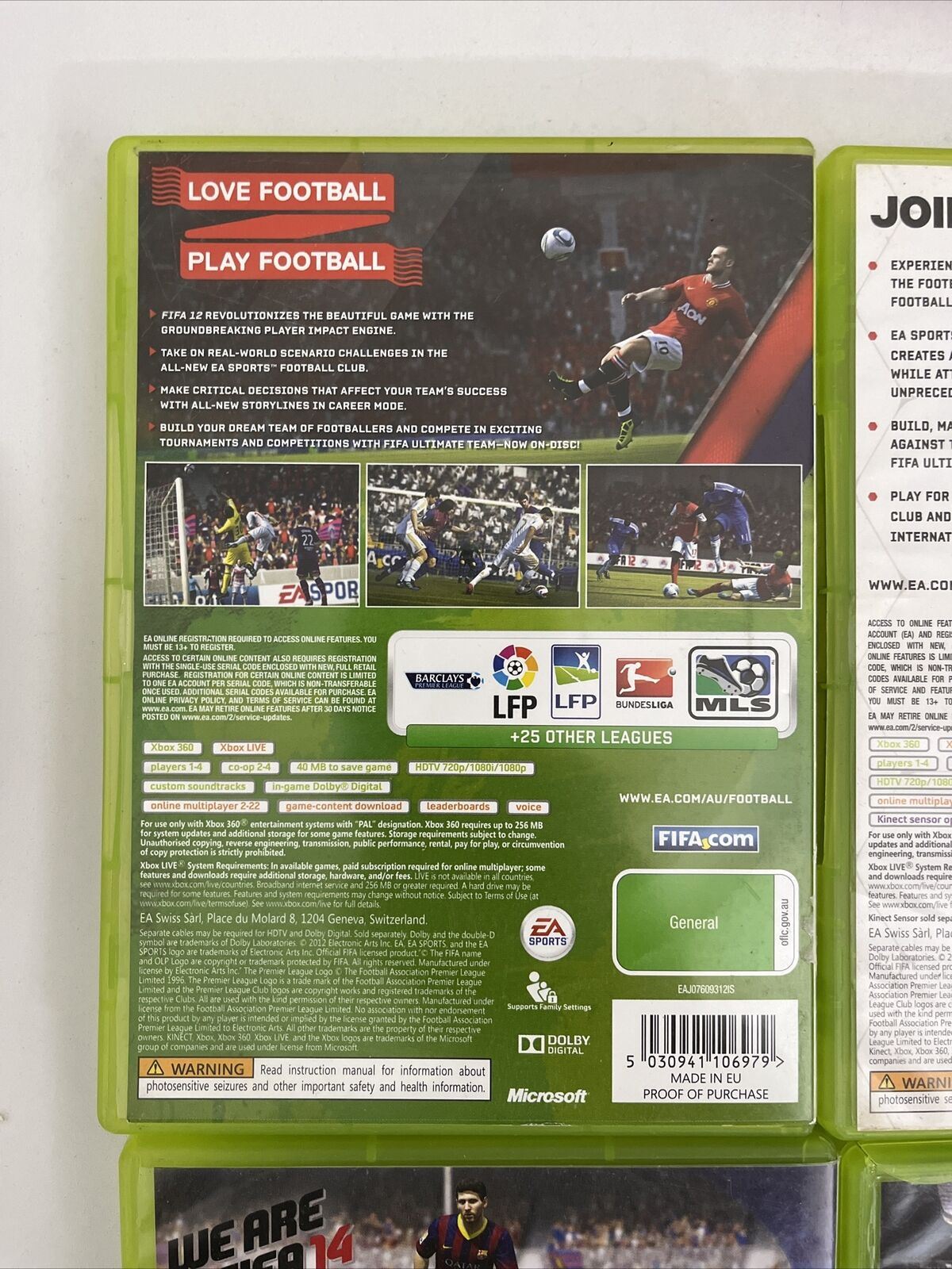 4x FIFA 12, 13, 14 ,18 Microsoft XBOX 360 PAL Football Soccer Games