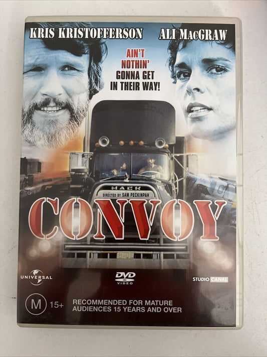 Convoy (DVD, 1978) Kris Kristofferson, Ernest Borgnine, Ali MacGraw. Region 4