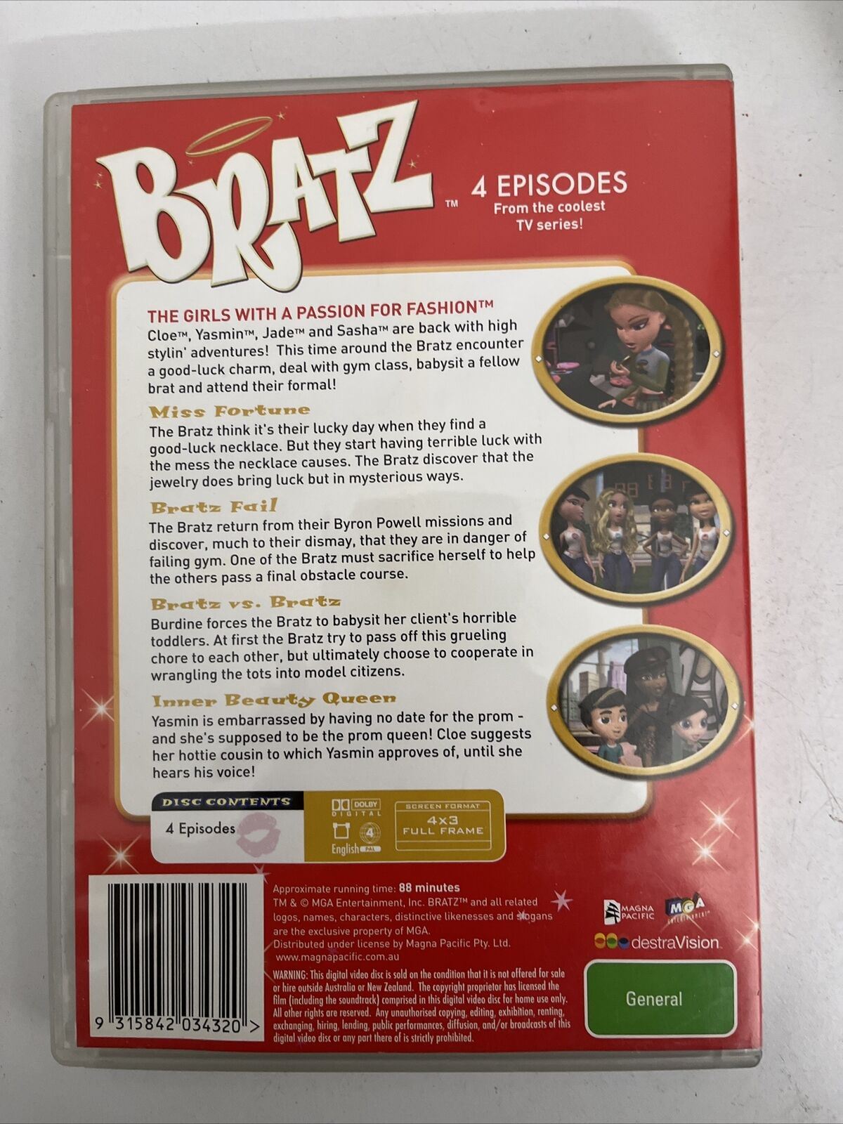 Bratz - Fortunez (DVD, 2005) Region 4