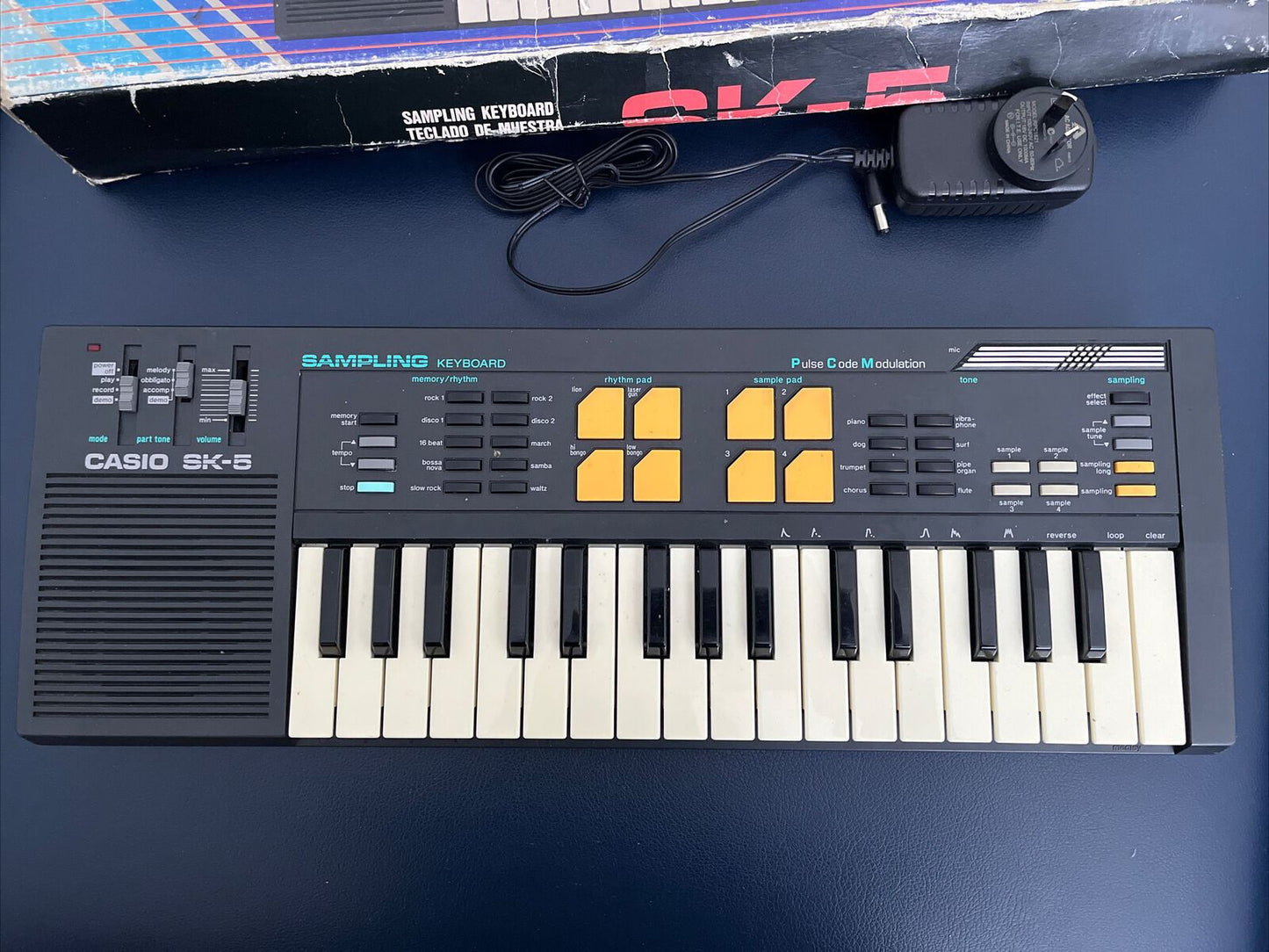 Vintage Casio SK-5 Electronic Sampling Keyboard Built-in Microphone Made Japan