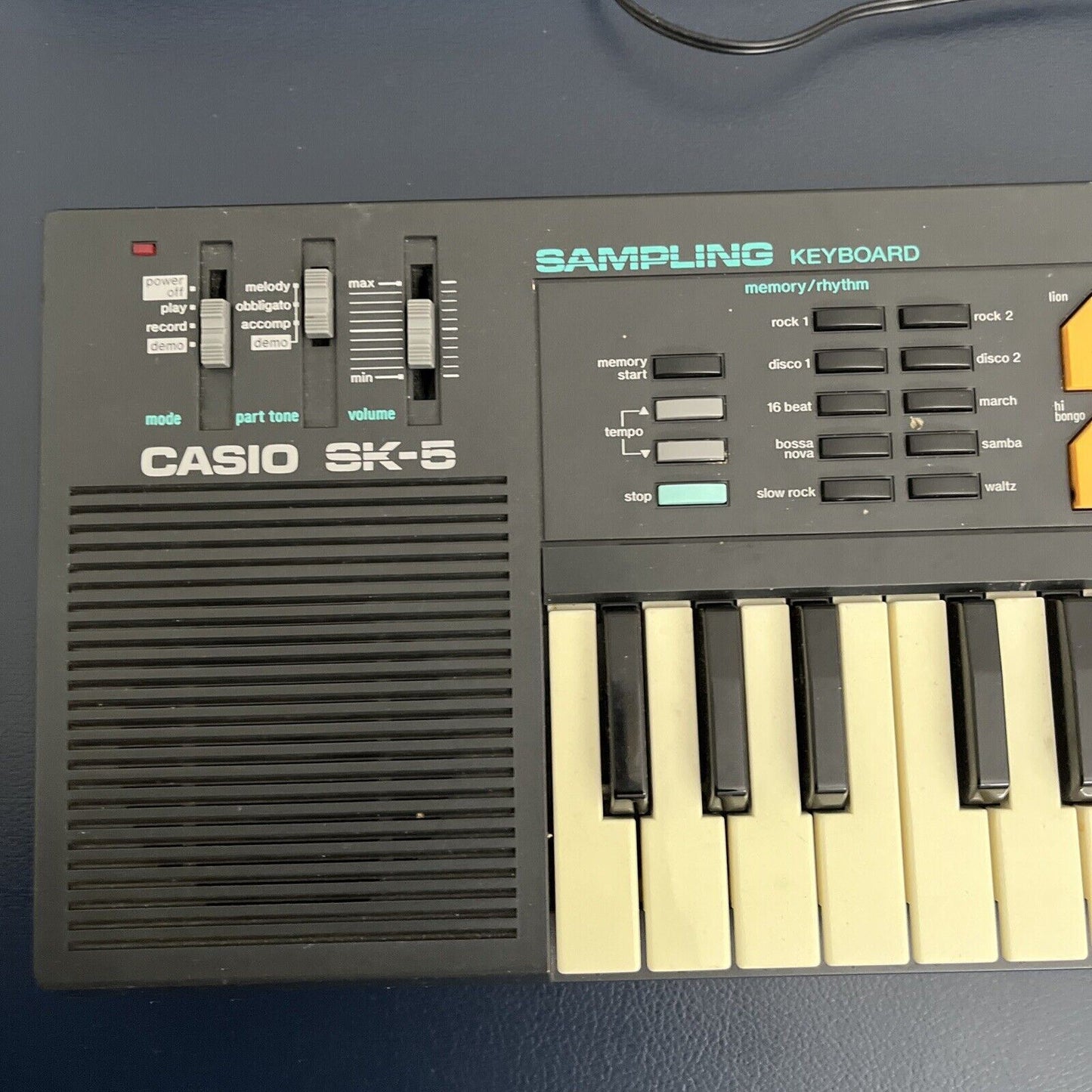 Vintage Casio SK-5 Electronic Sampling Keyboard Built-in Microphone Made Japan