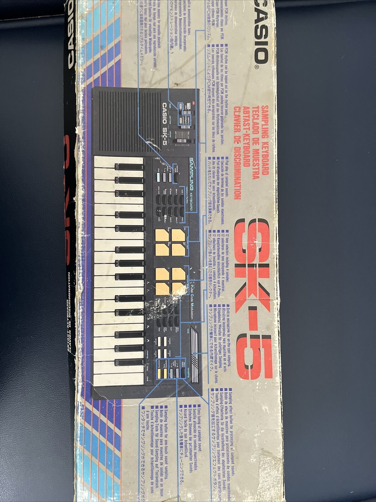 Vintage Casio SK-5 Electronic Sampling Keyboard Built-in Microphone Made Japan