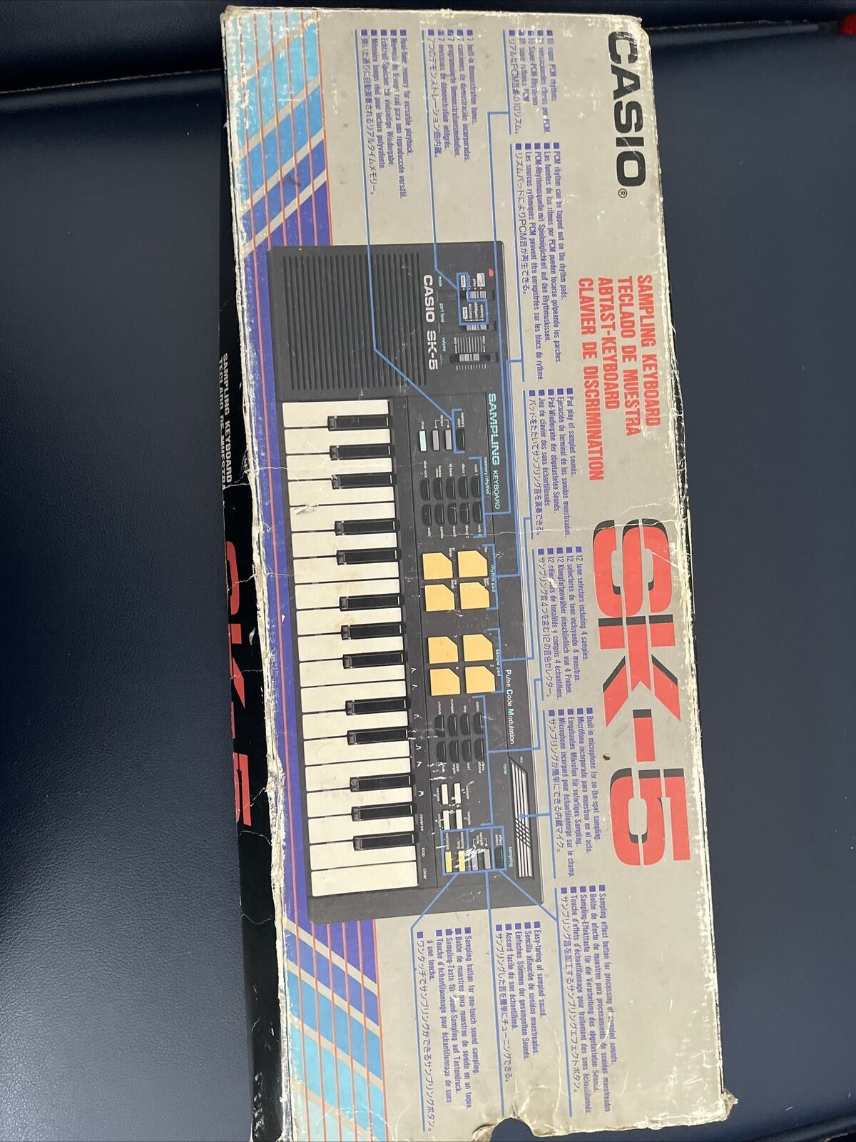 Vintage Casio SK-5 Electronic Sampling Keyboard Built-in Microphone Made Japan