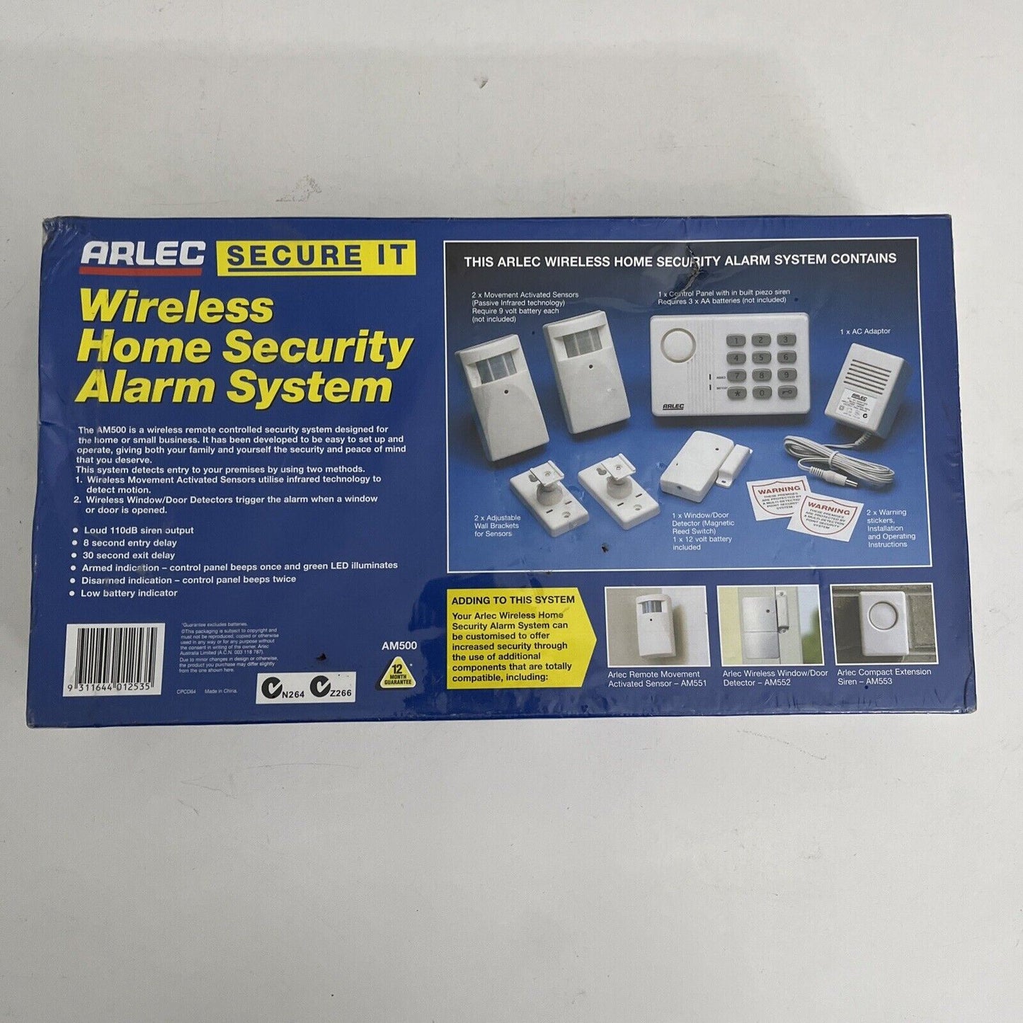 Arlec Secure It Wireless Home Security Alarm System - Easy Install NEW SEALED