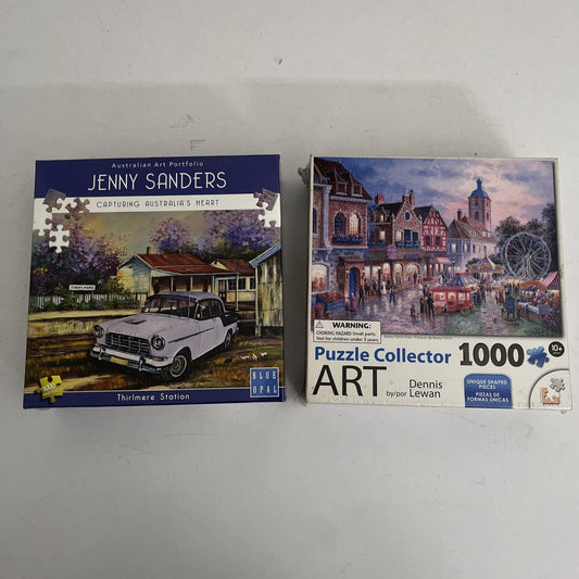 2x Jigsaw Puzzle Collector 1000pc Art + Capturing Australia's Heart *NEW SEALED*