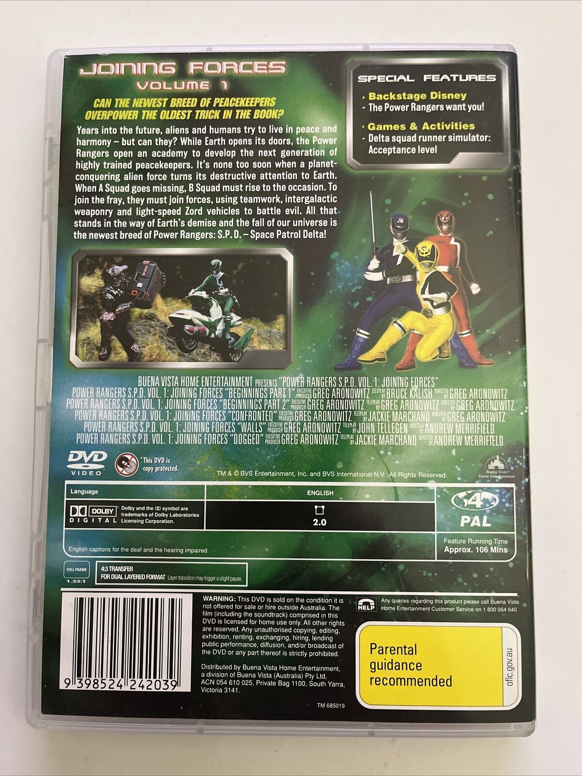 Power Rangers SPD - Joining Forces : Vol 1 (DVD, 2005) Region 4