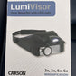 Carson LumiVisor Visor Magnifier with LED Light NEW