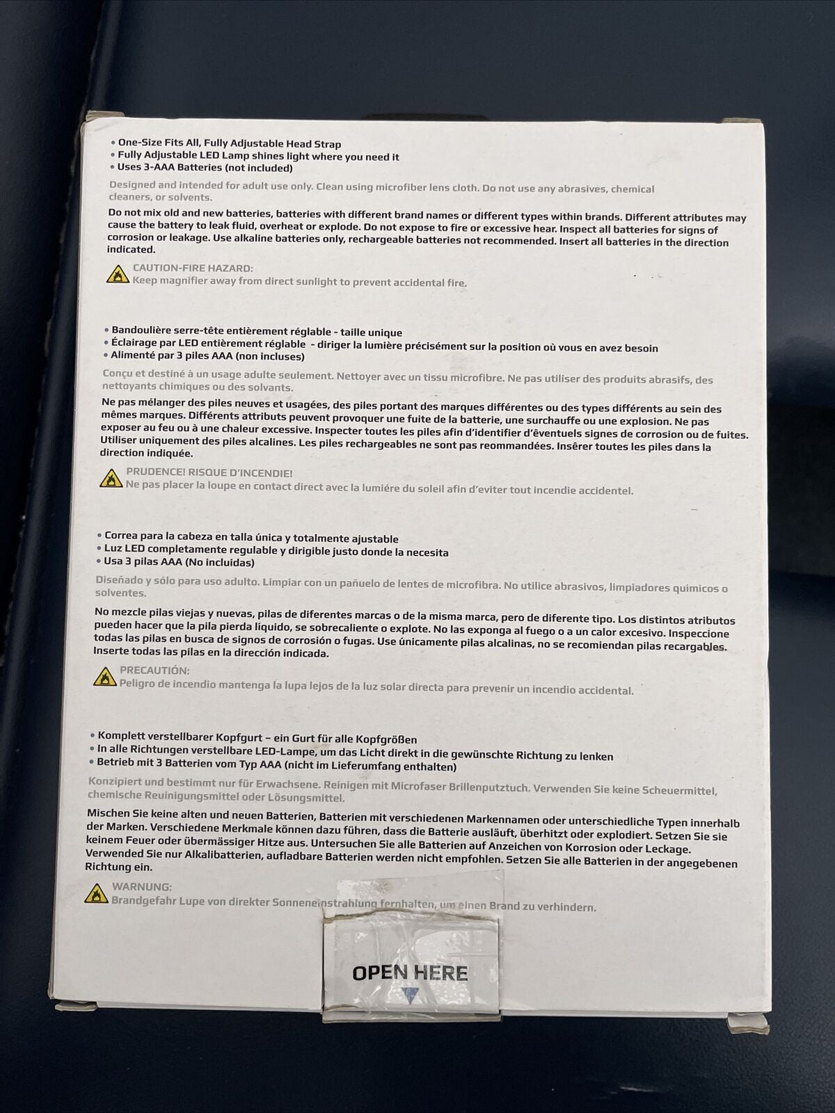 Carson LumiVisor Visor Magnifier with LED Light NEW