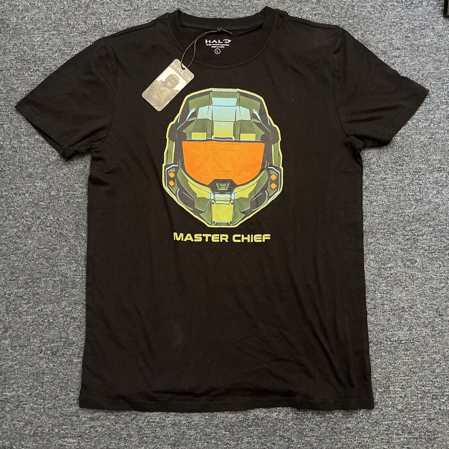 Official Halo Master Chief Helmet T-Shirt Black Large  NEW