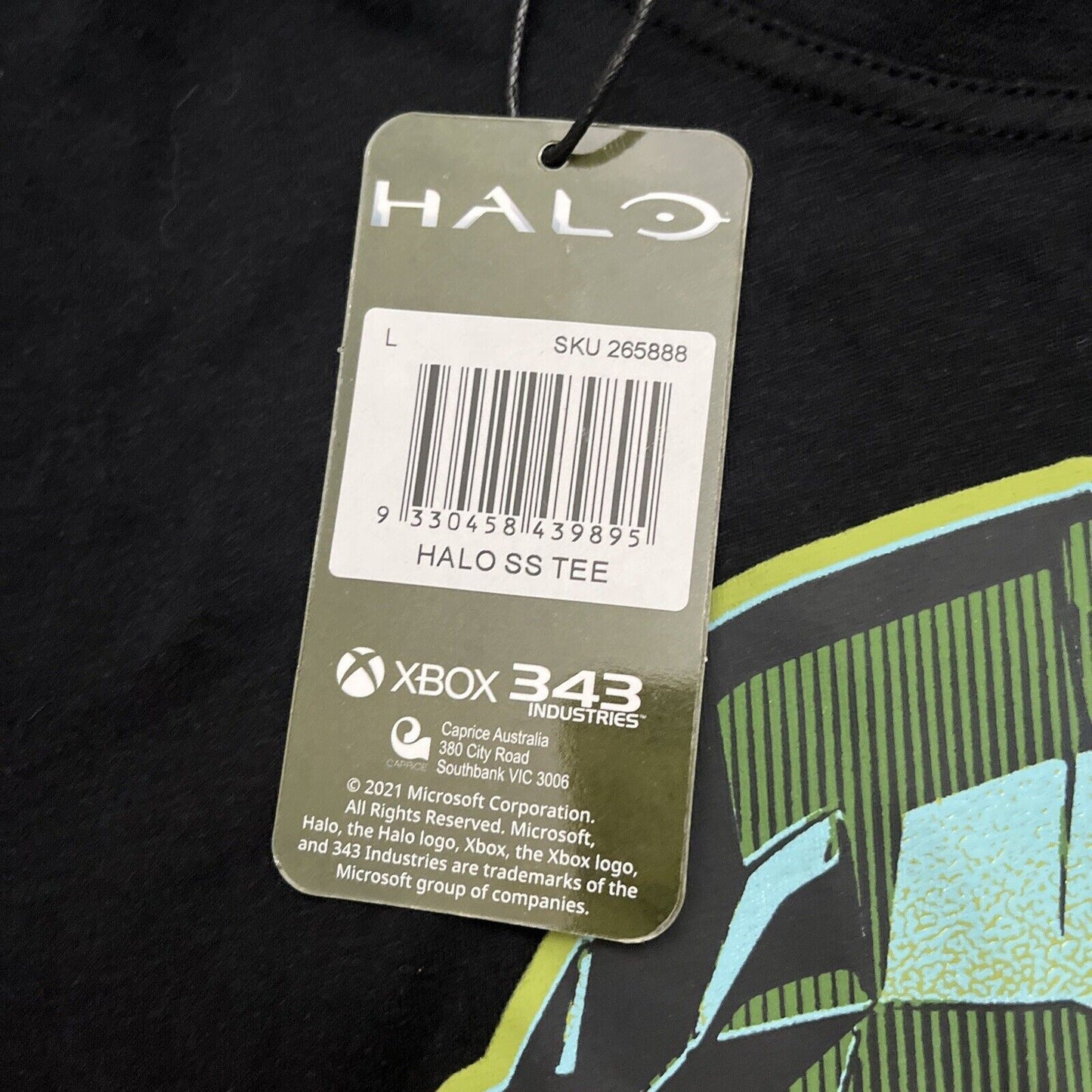 Official Halo Master Chief Helmet T-Shirt Black Large  NEW