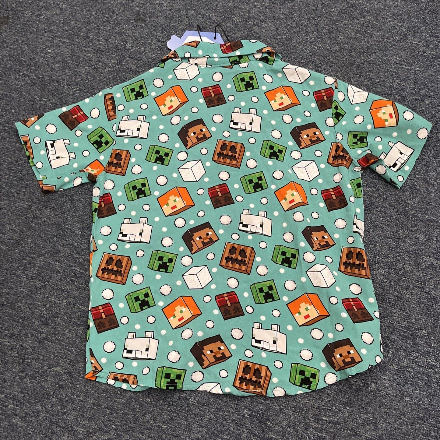 Official Minecraft - Christmas Print Short-Sleeve Kid's T-Shirt Size 6  NEW