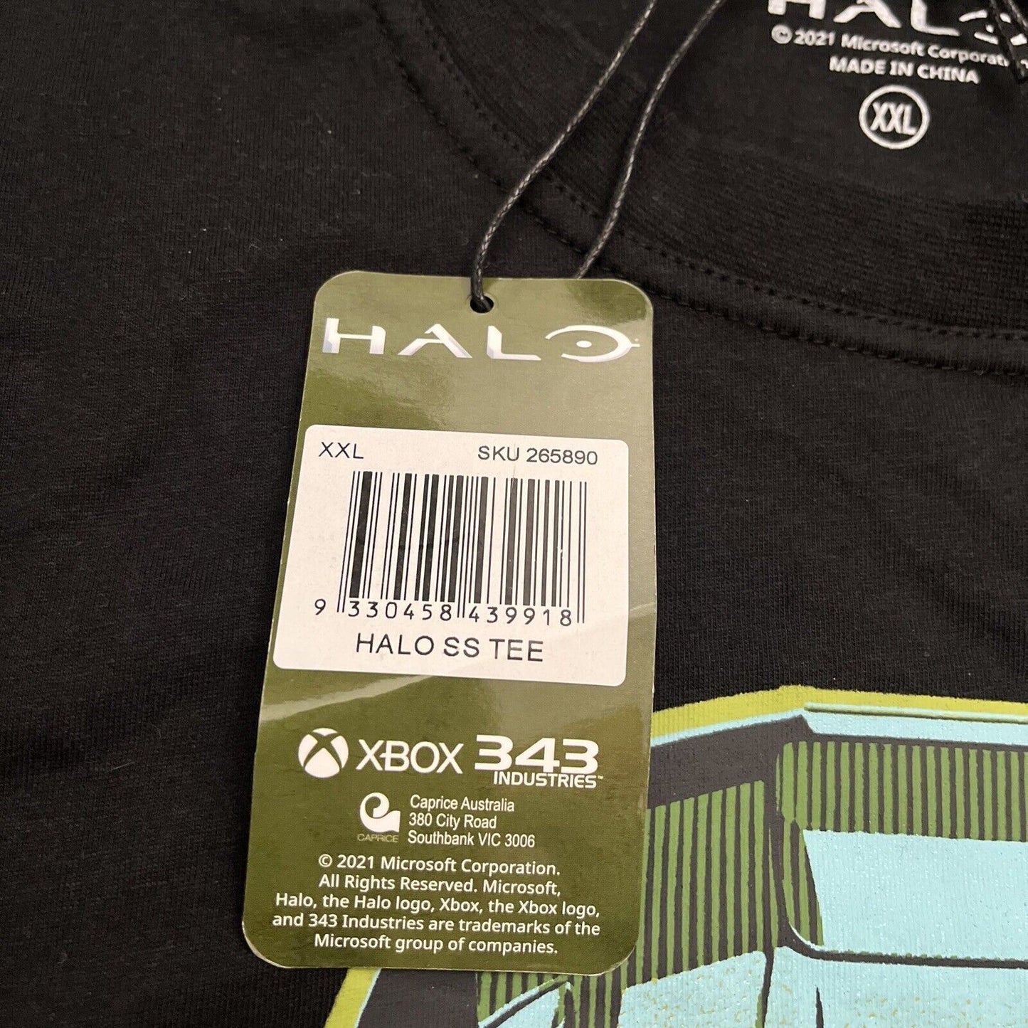 Official Halo Master Chief Black Shirt XXL  NEW
