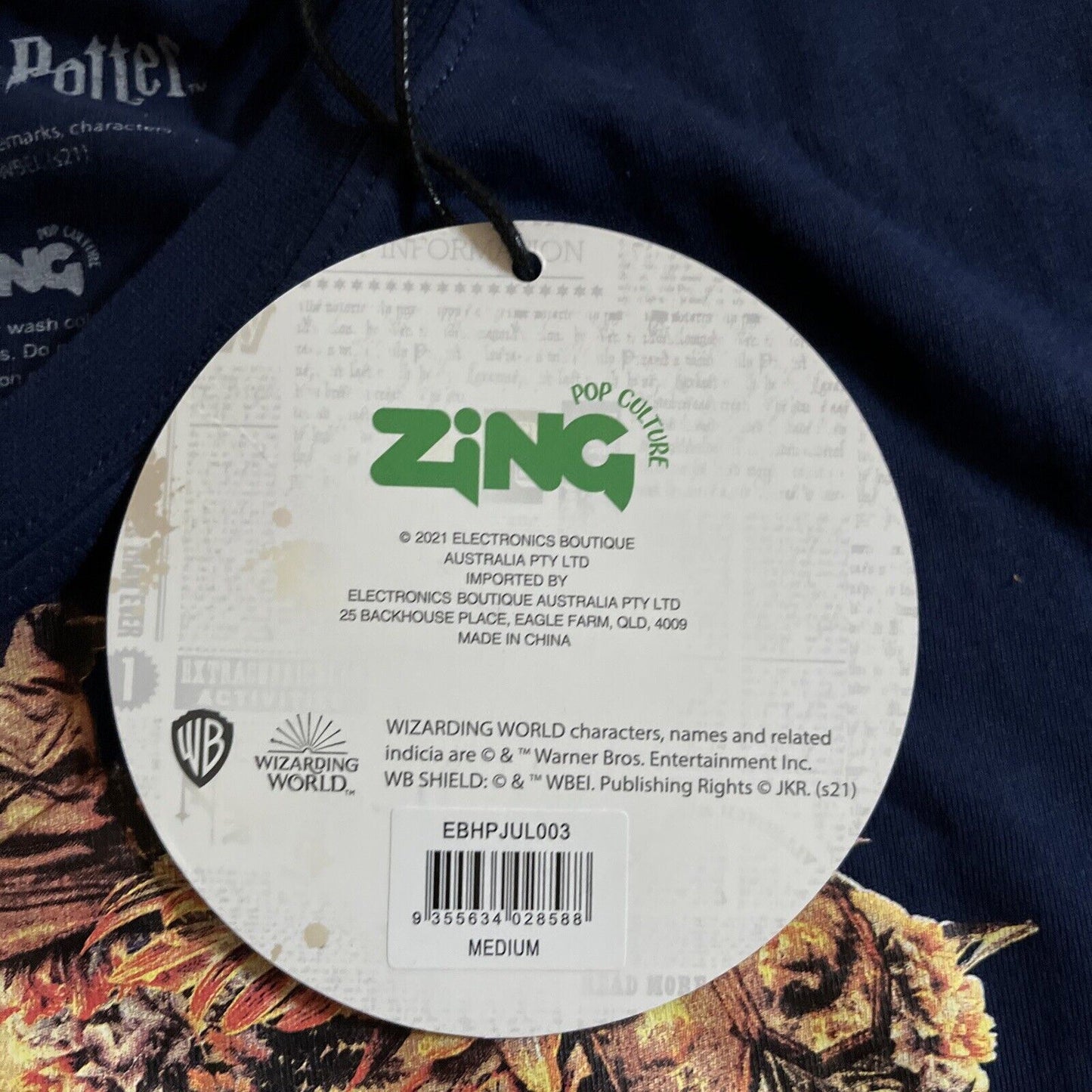 Official Harry Potter Hogwarts Wreath Short Sleeve Shirt Medium NEW