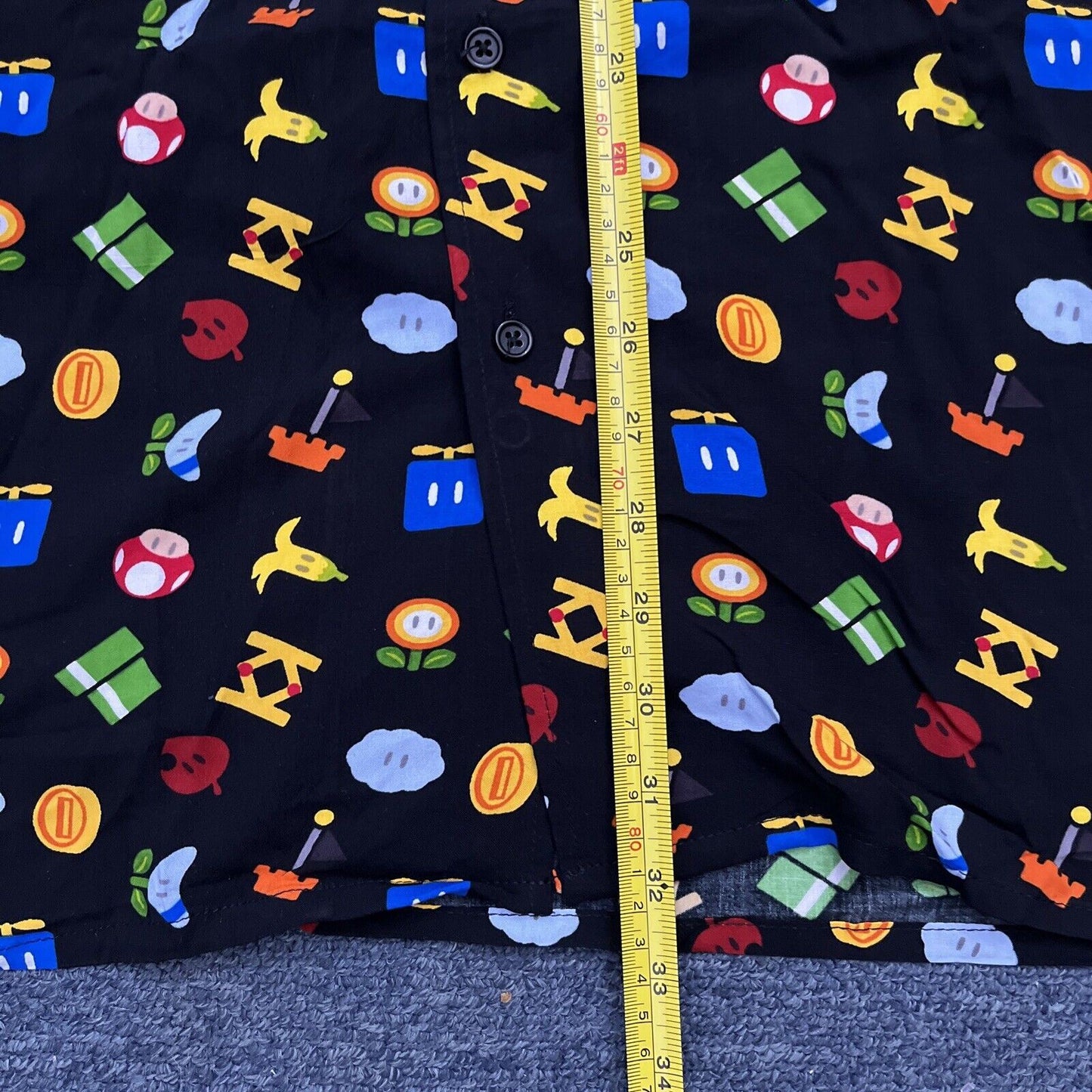 Official Nintendo Super Mario Bros Symbols Short Sleeve Shirt 3X Large NEW