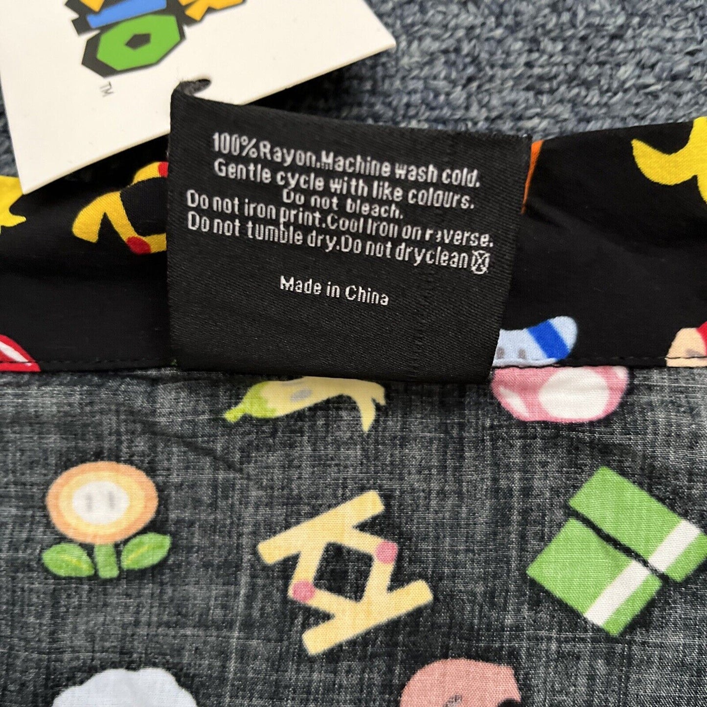Official Nintendo Super Mario Bros Symbols Short Sleeve Shirt 3X Large NEW