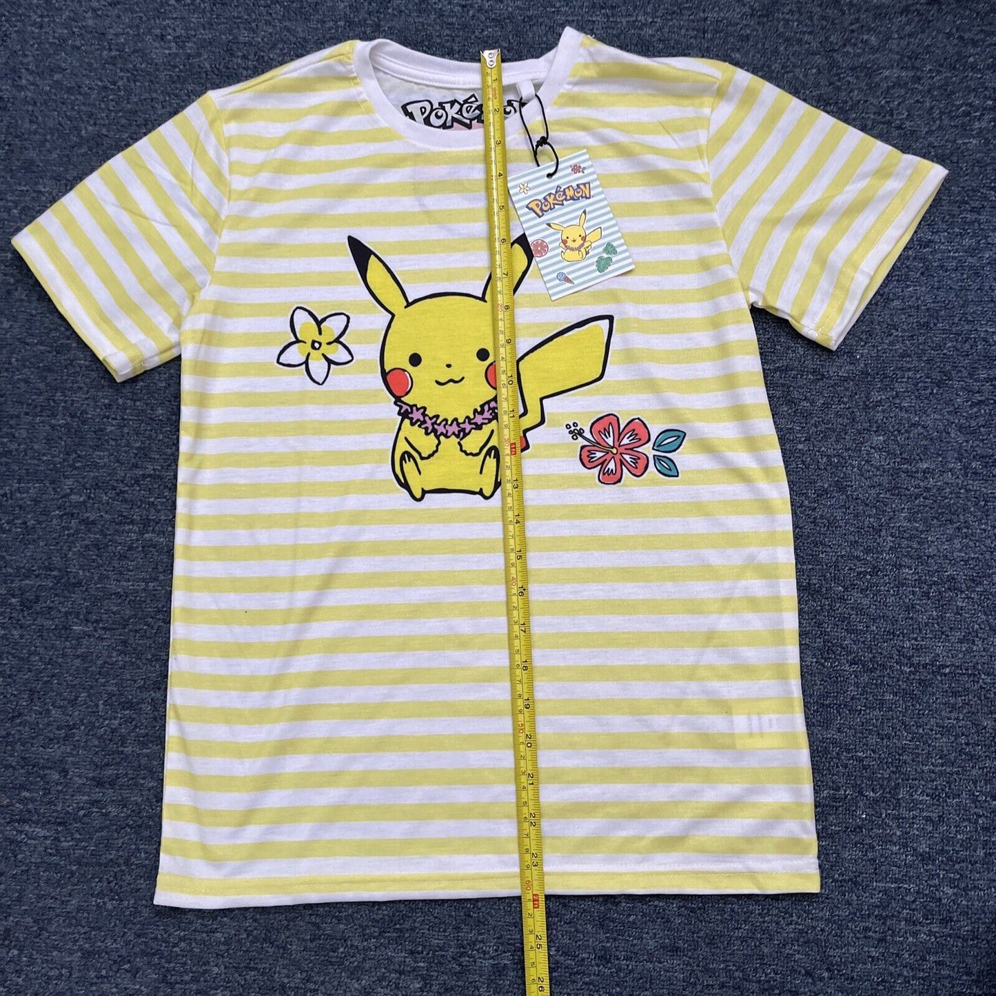 Official Pokemon Pikachu Summer Kids T-Shirt Size 12 NEW