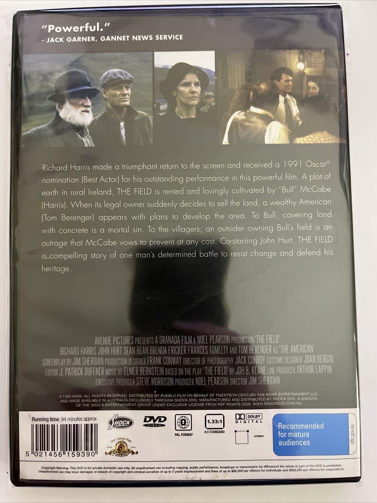 The Field (DVD, 1990) Richard Harris, Sean Bean, John Hurt. All Regions NEW