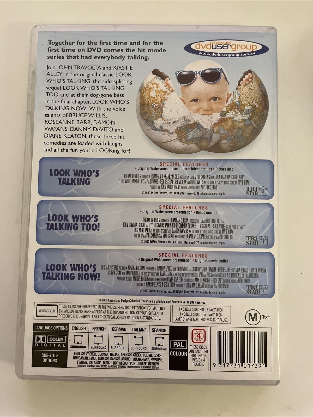 Look Who's Talking 1,2,3 (Ultimate Collector's Edition, DVD, 1989) Region 4