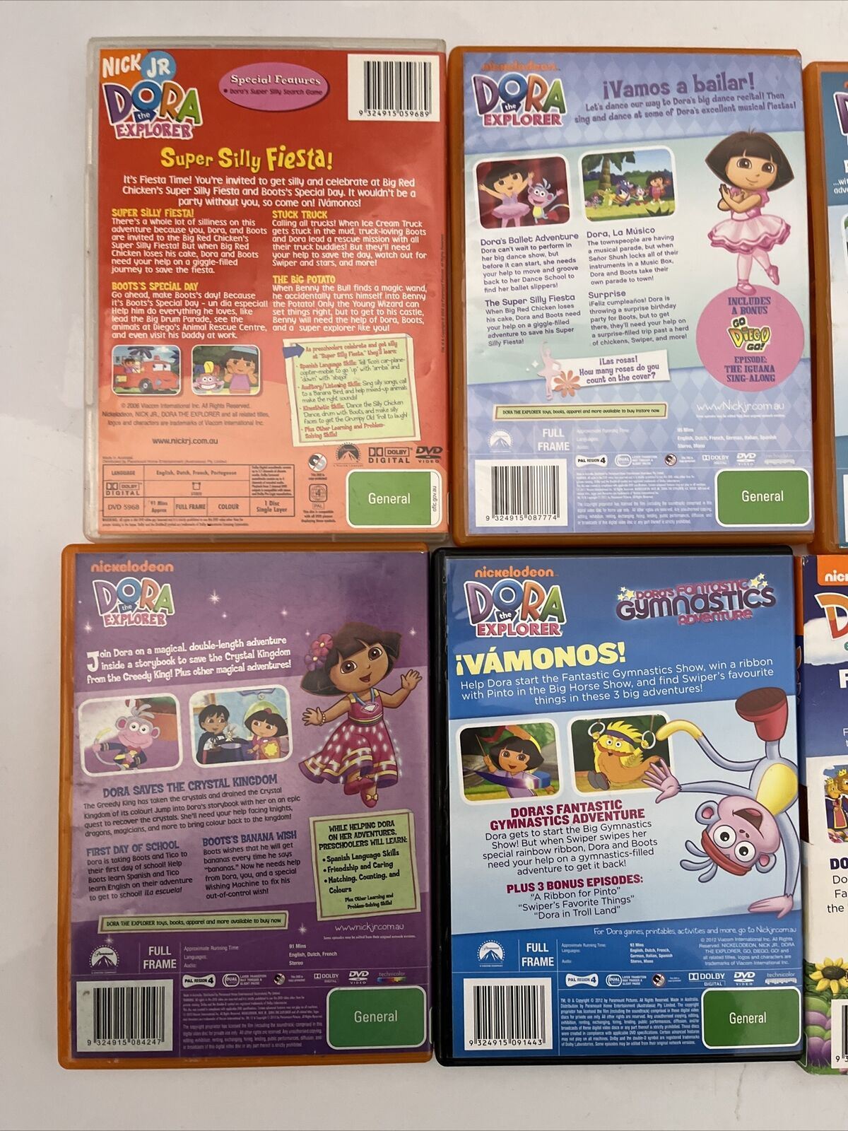 7x Bulk Lot Dora the Explorer DVD Region 4