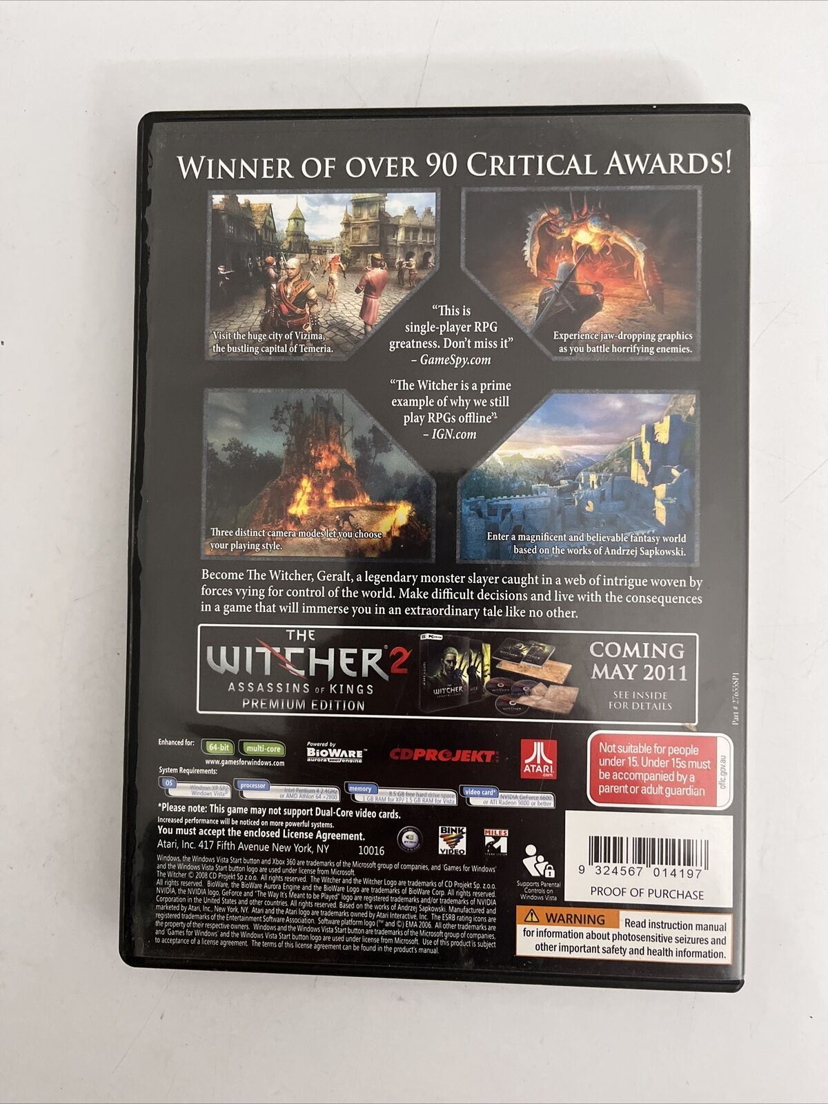 The Witcher Enhanced Edition - PC DVD Windows Game