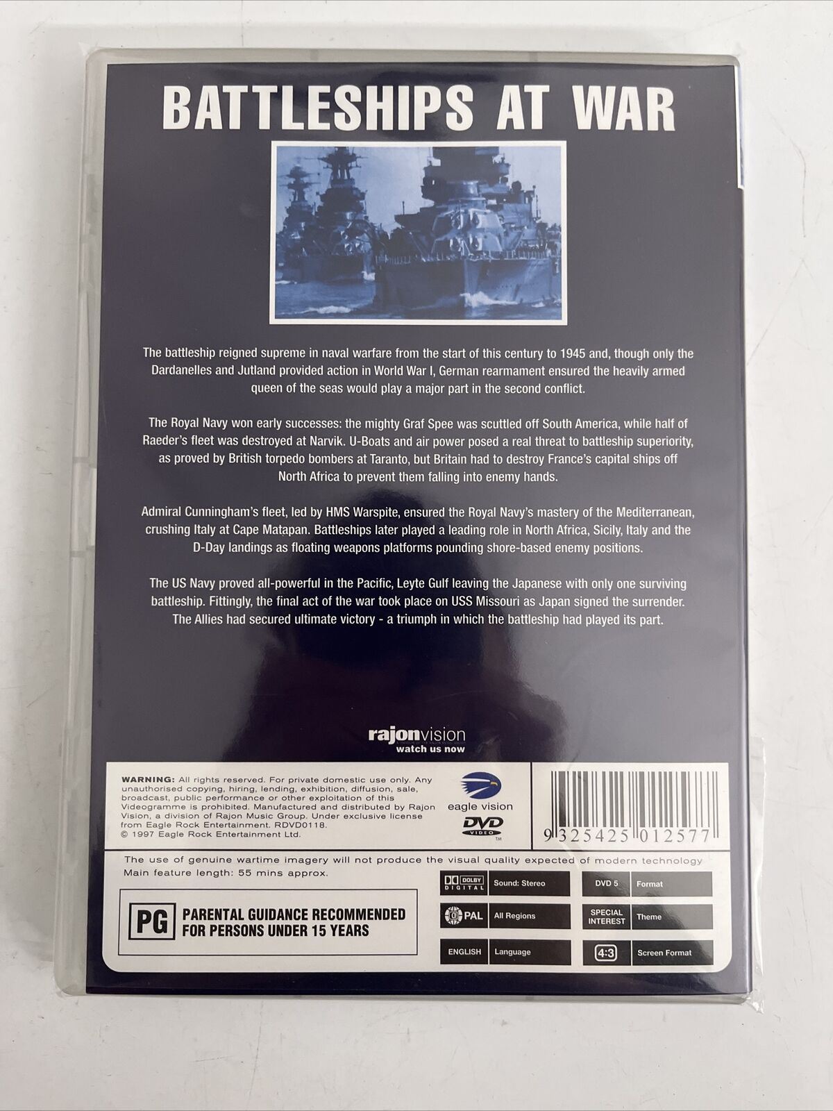 The War File Battleships At War (DVD) Documentary. Region free NEW