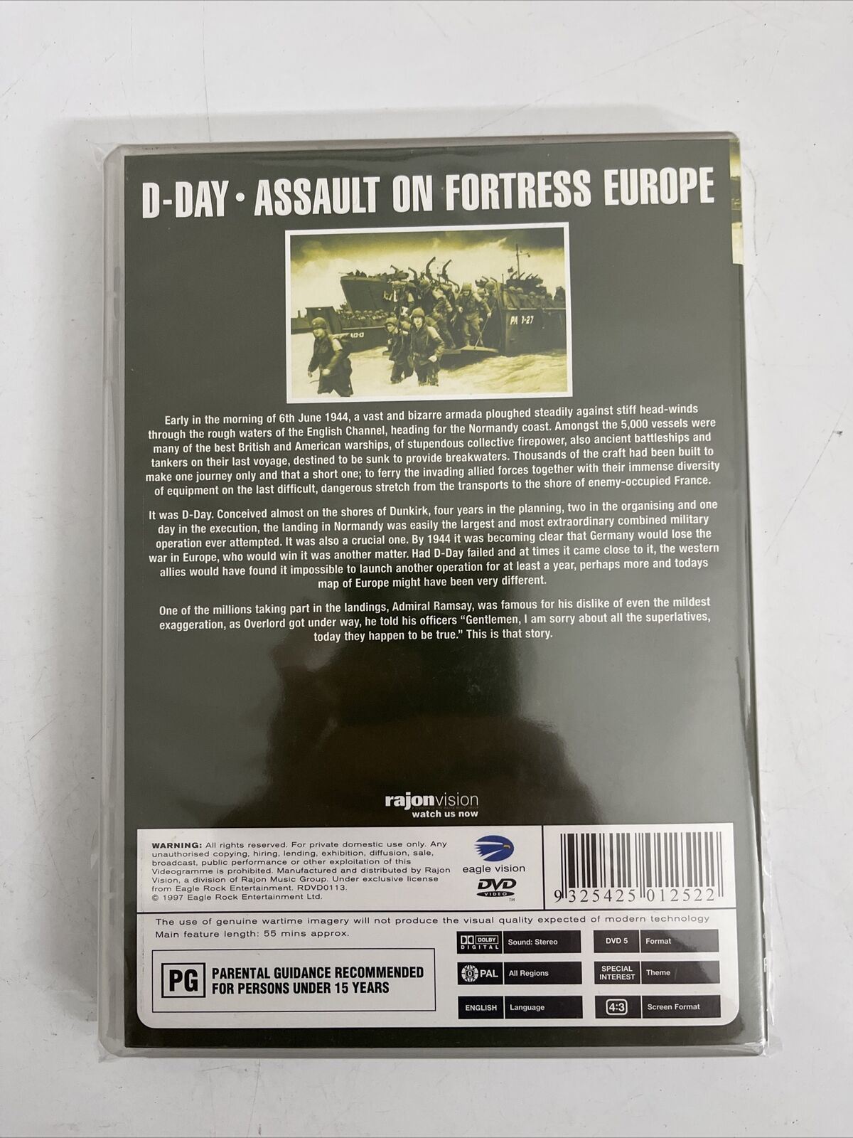 The War File - D-Day Assault On Fortress Europe (DVD, 1990) Region Free. NEW