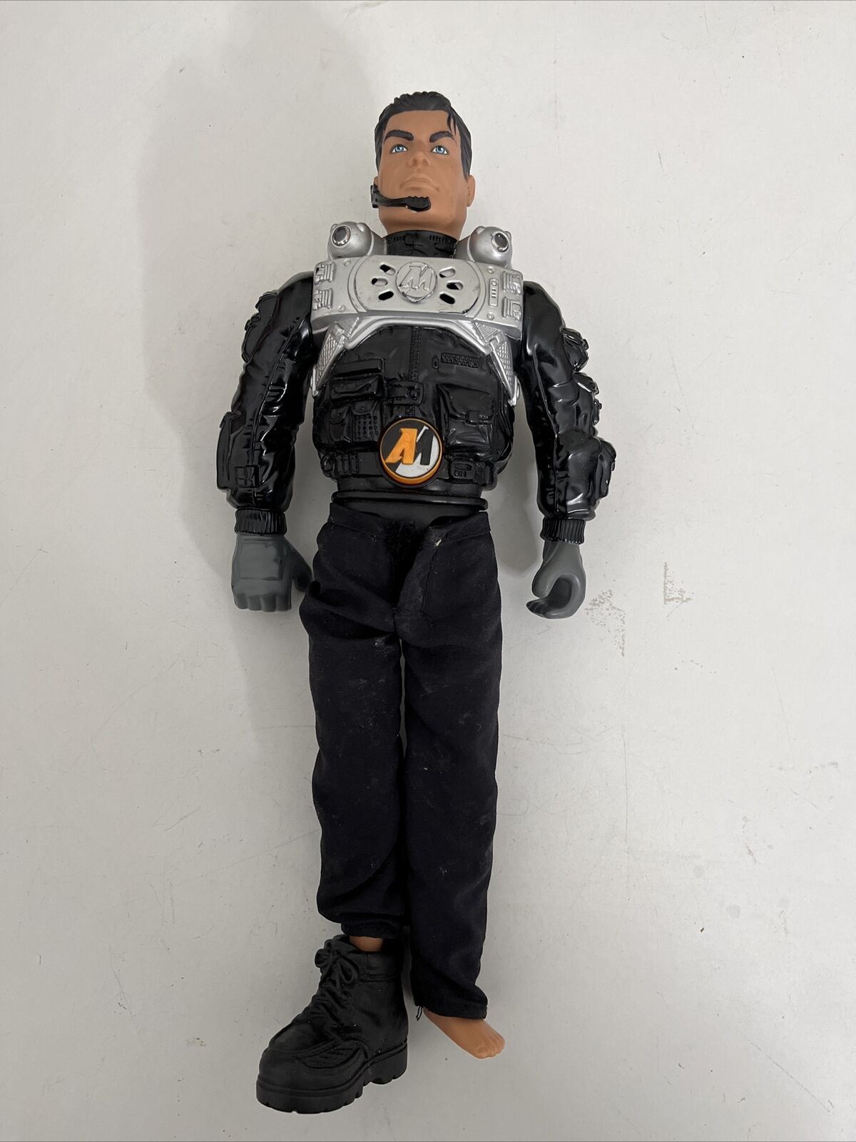 Hasbro Action Man Security Defence Figure 1999 29cm missing 1 Boot Vintage Toy