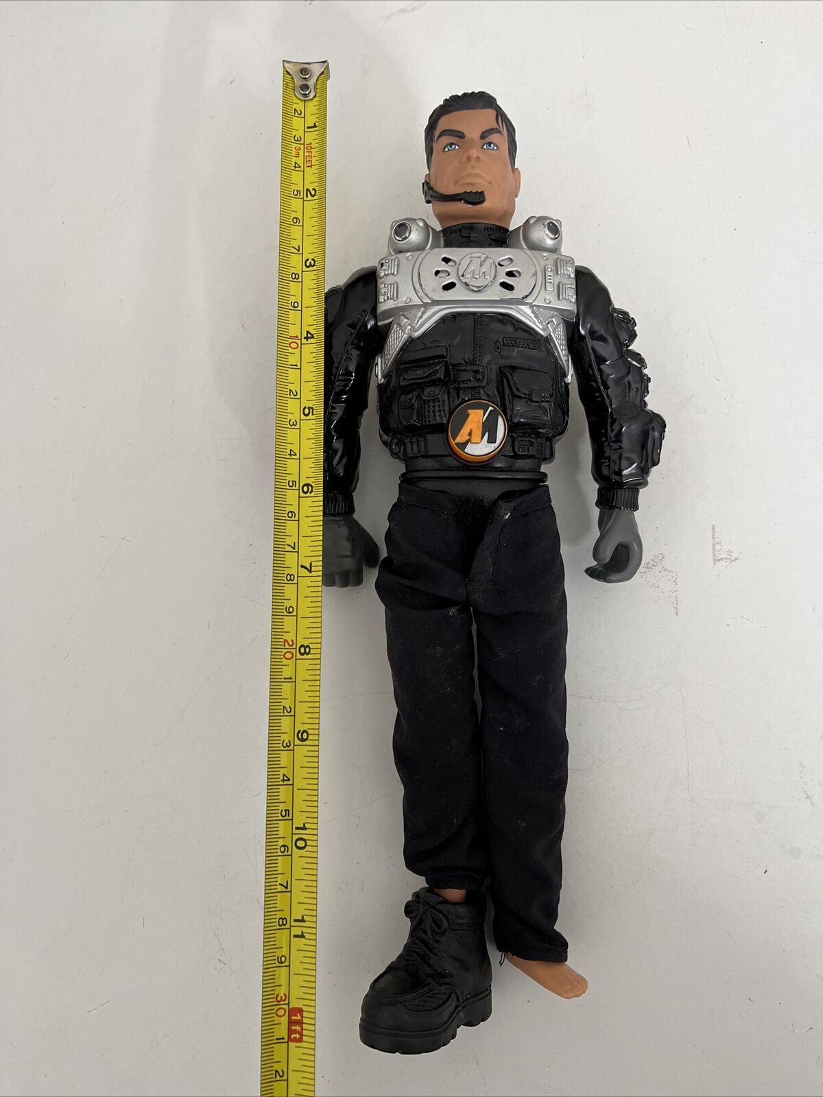 Hasbro Action Man Security Defence Figure 1999 29cm missing 1 Boot Vintage Toy