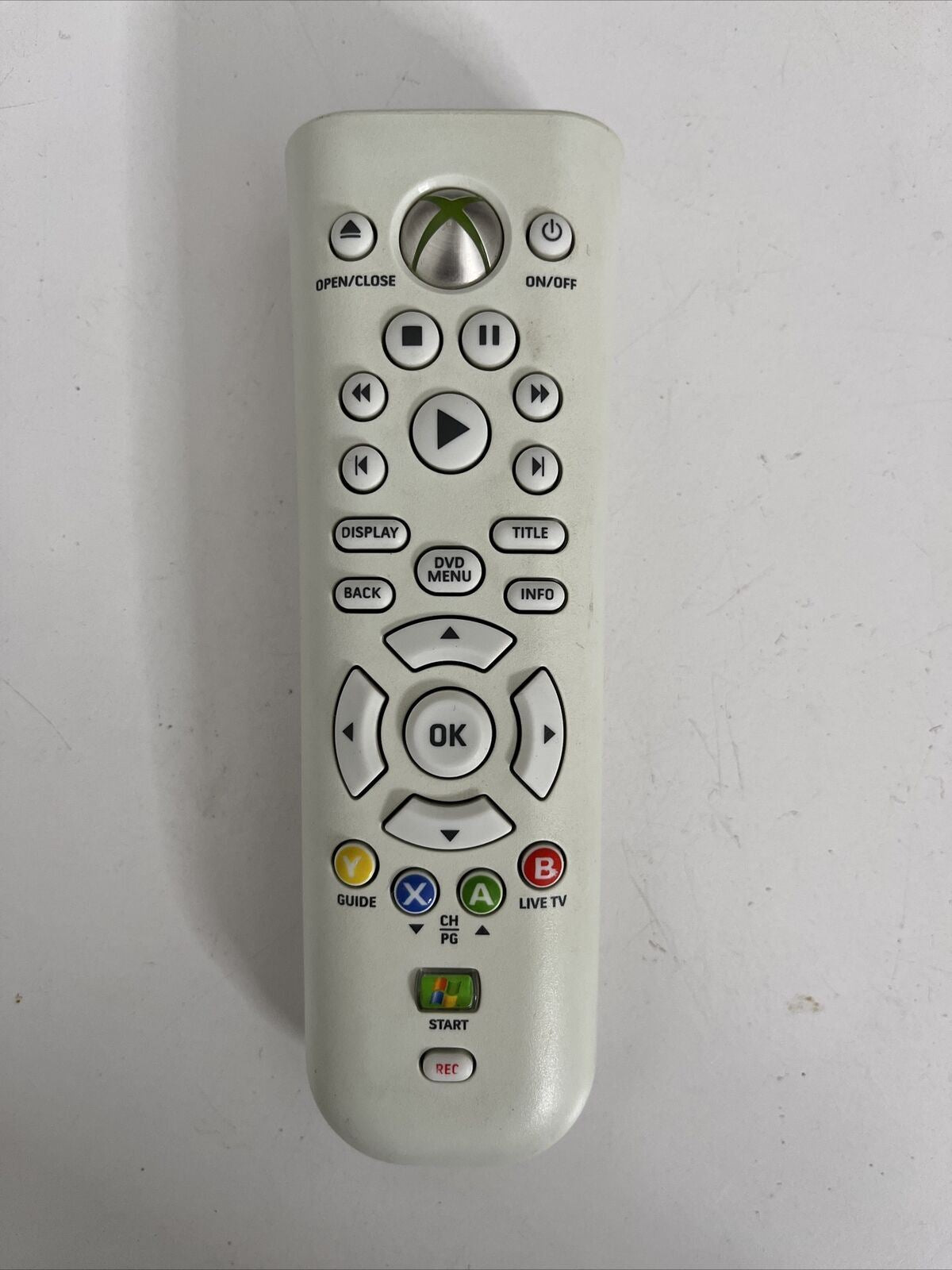 Genuine Official Microsoft Xbox 360 White Media Remote Controller