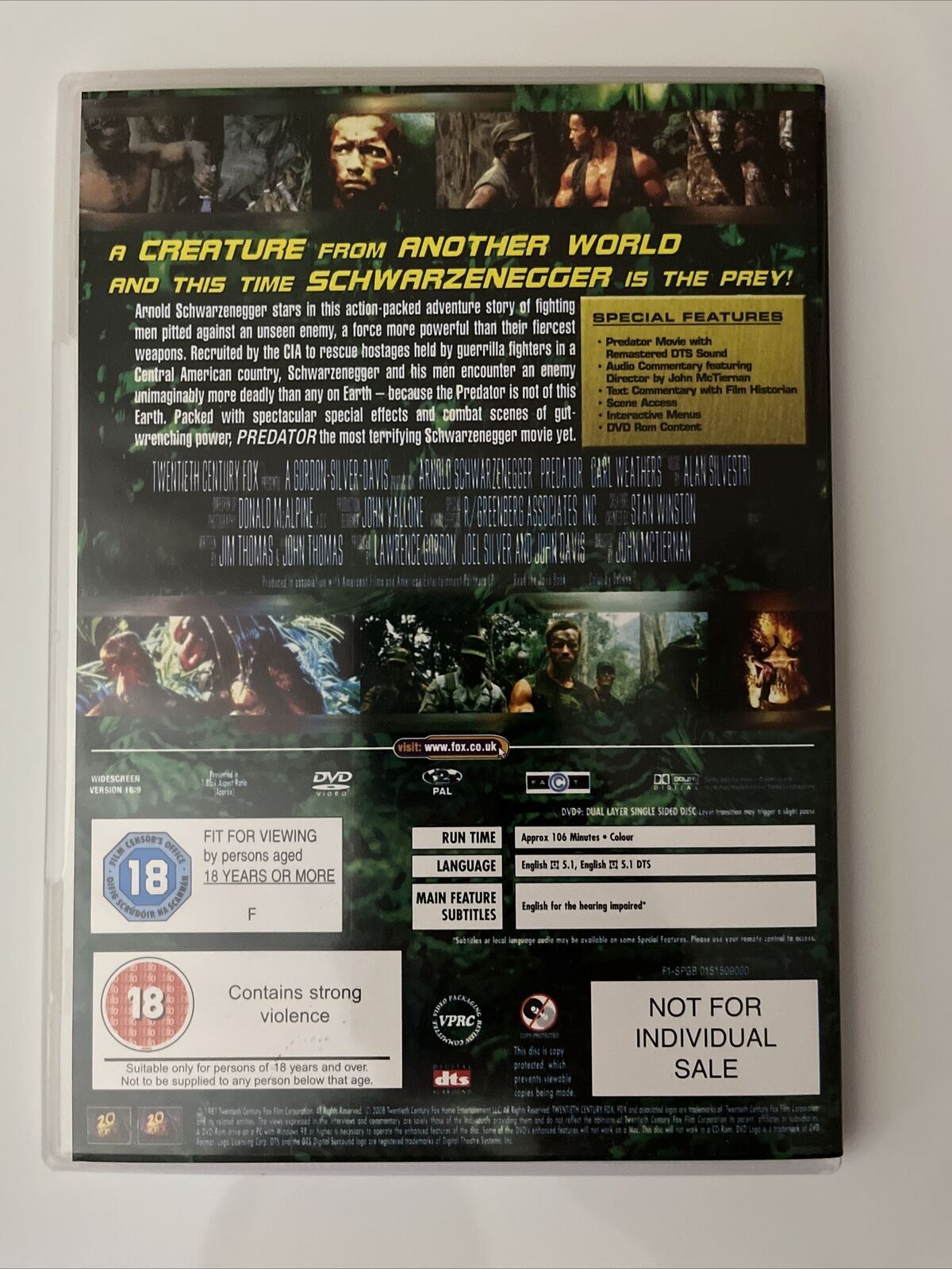 Predator Quadriology: Predator 1,2, Alien vs Predator 1 & 2 (DVD) Region 2