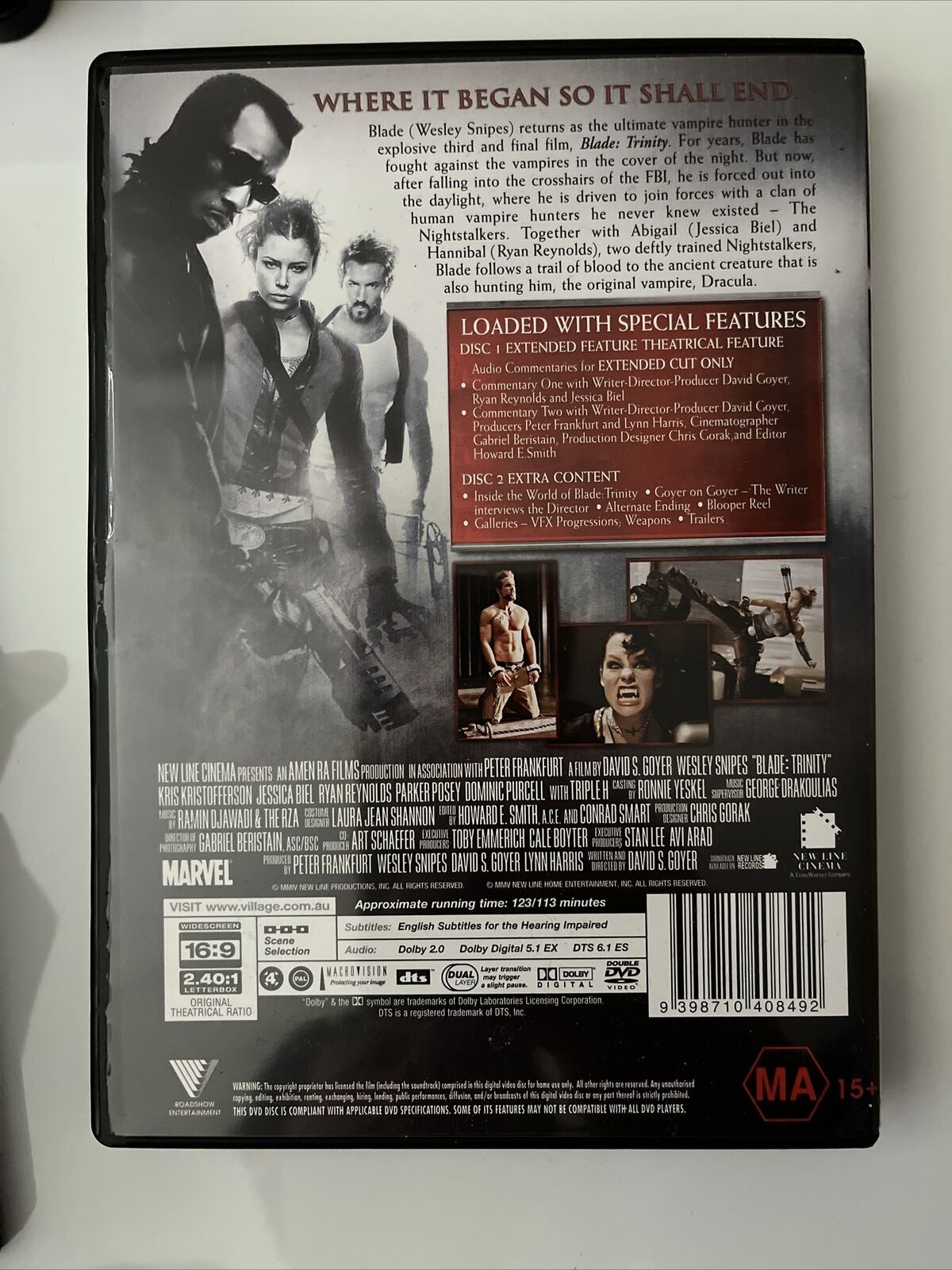 Blade Trilogy 1,2,3 - Steel Case Box Set Limited Edition (DVD, 4-Disc) Region 4