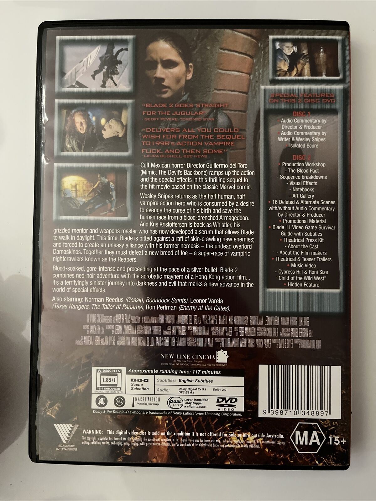 Blade Trilogy 1,2,3 - Steel Case Box Set Limited Edition (DVD, 4-Disc) Region 4