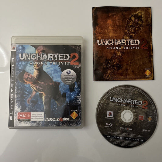 Uncharted 2: Among Thieves - Playstation PS3 Game + Manual