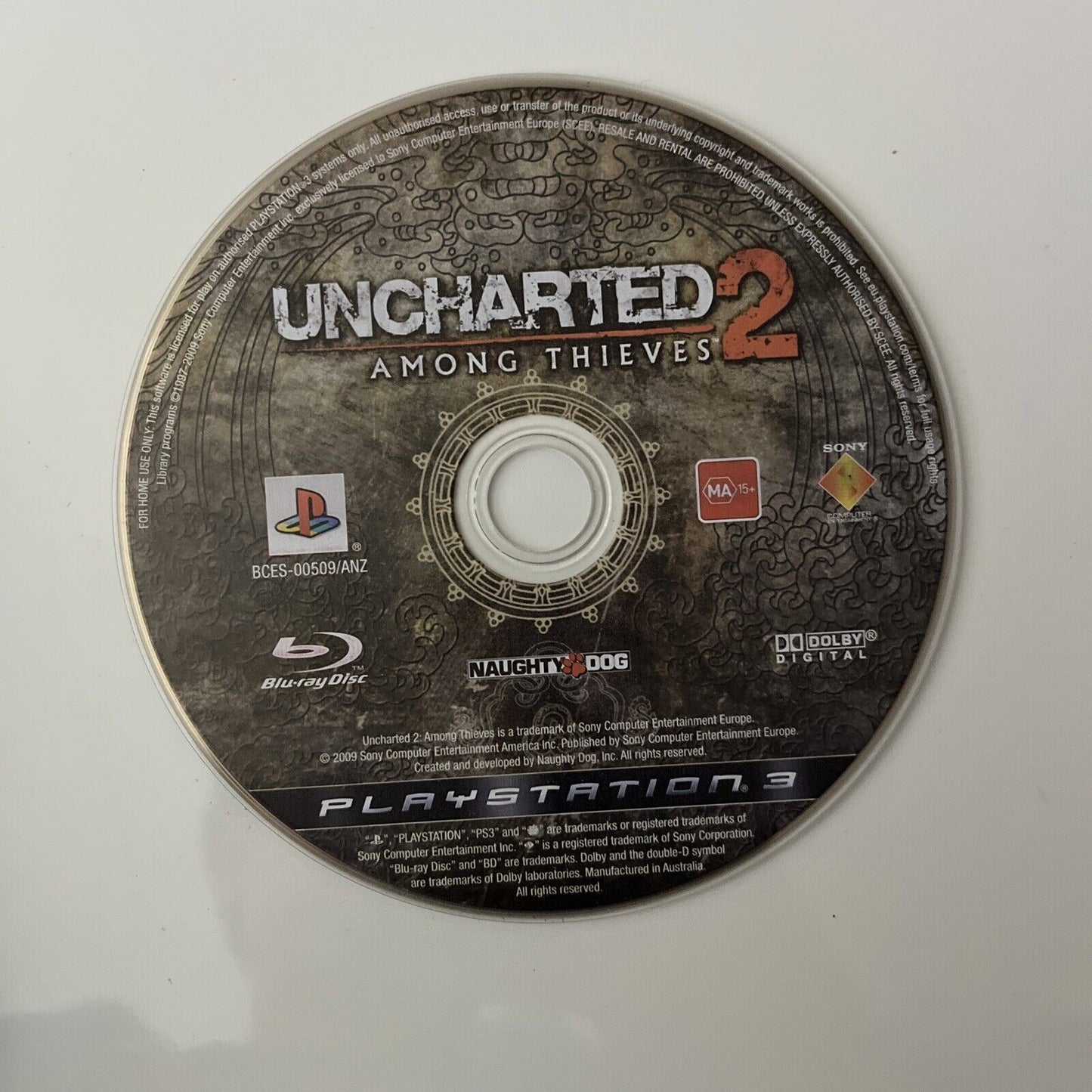 Uncharted 2: Among Thieves - Playstation PS3 Game + Manual